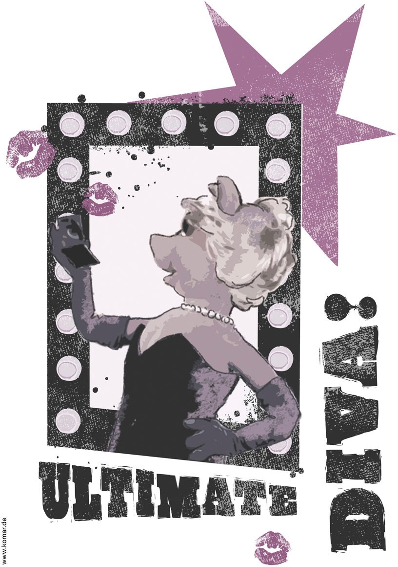 Komar Wandtattoo »Muppets Ultimate Diva - Größe 50 x 70 cm«, (5 St.), selbstklebend, Wandsticker, Kinderzimmer