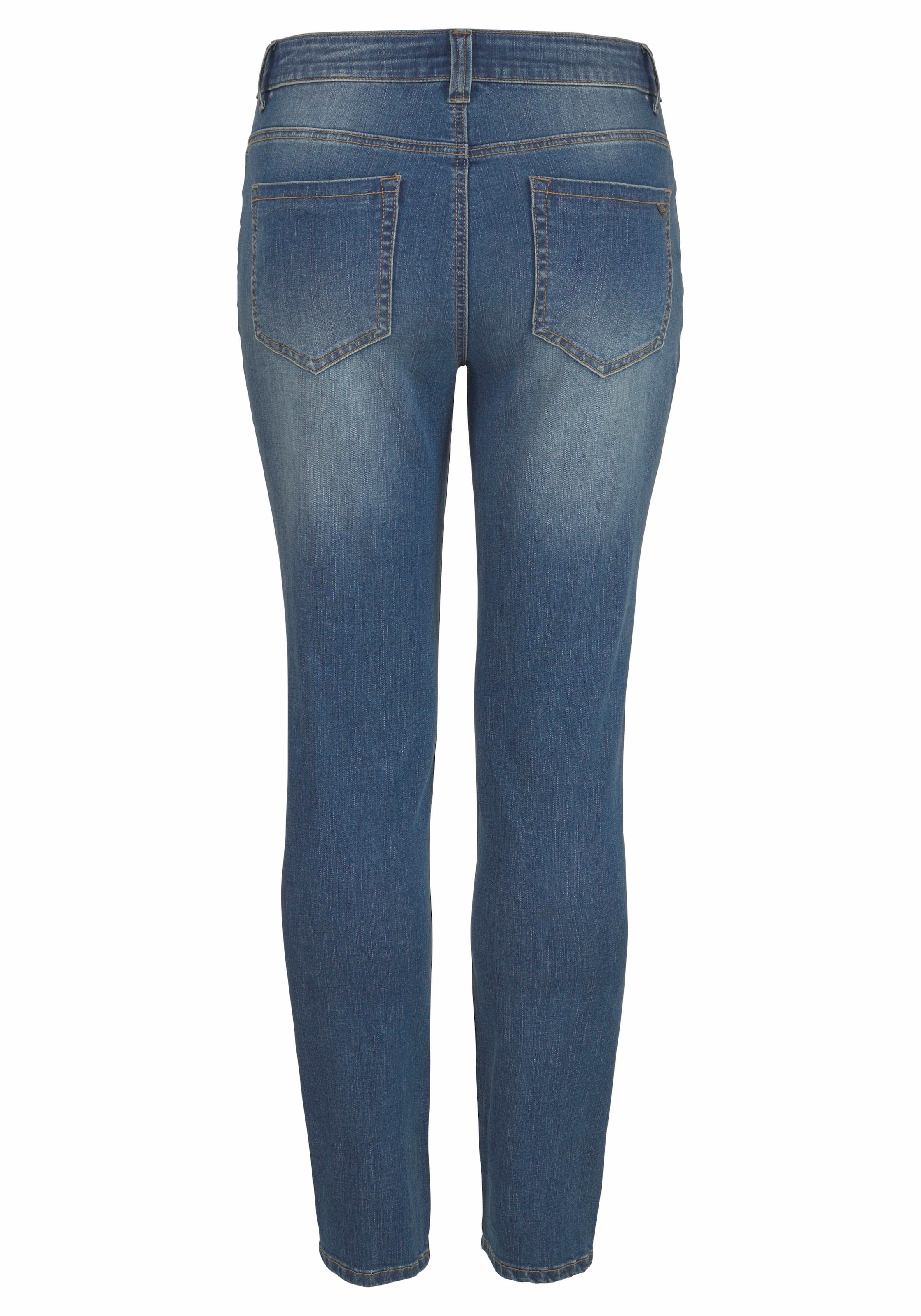 Arizona Slim-fit-Jeans »Curve-Collection«, hohe Leibhöhe, Five-Pocket-Design, Zip-Fly