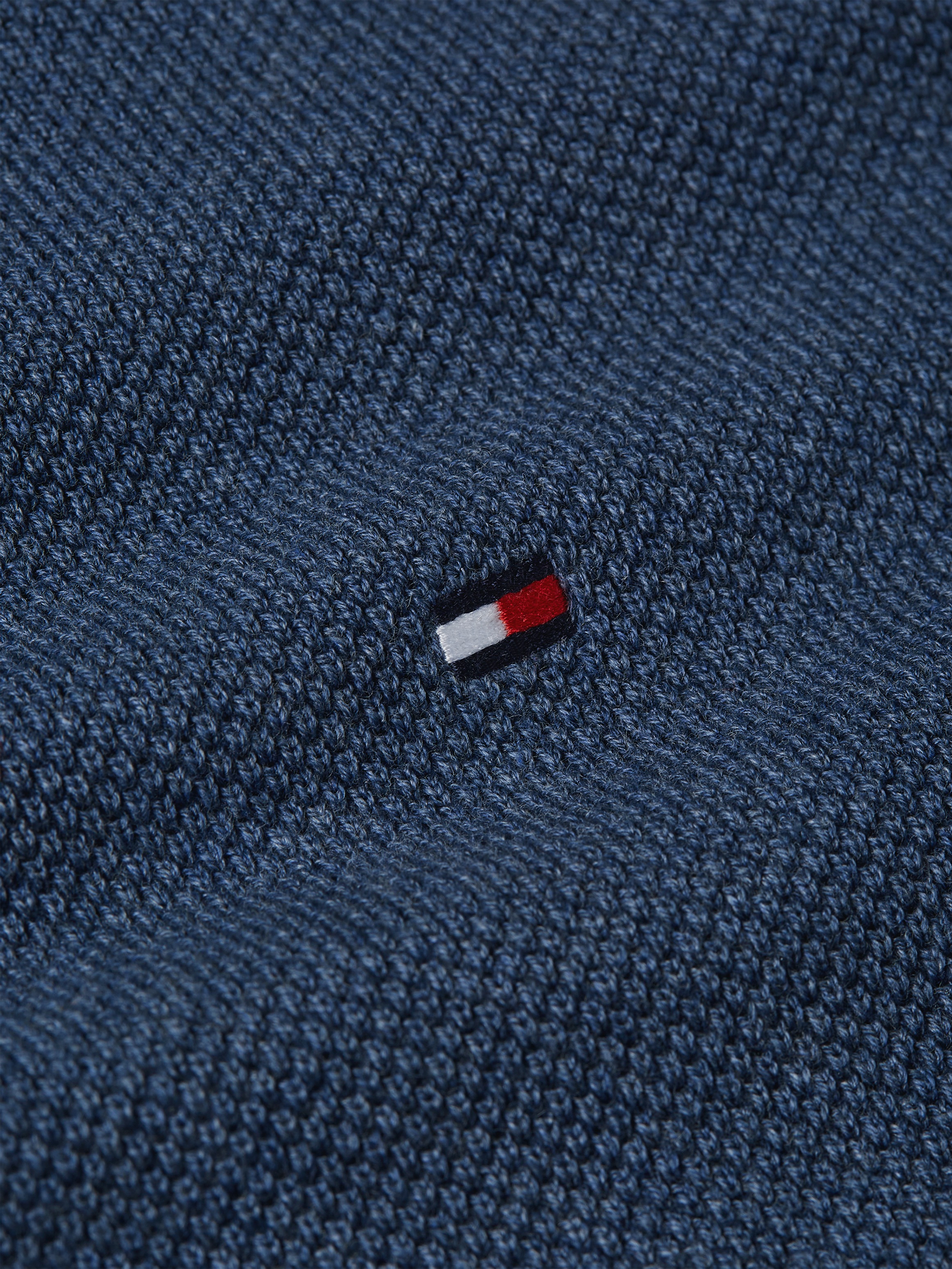 Tommy Hilfiger Rundhalspullover »ESSENTIAL STRUCTURE CREW NECK mit Struktur und Label«, unifarben, casual, regular fit, Baumwolle, Rundhals