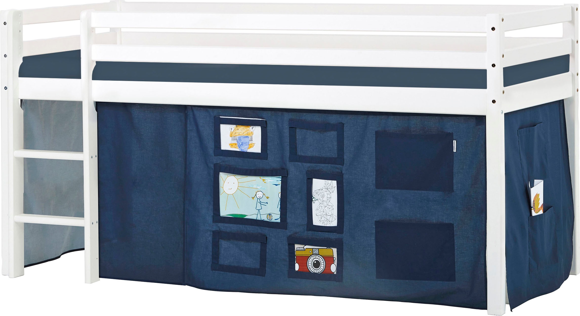 Hoppekids Hochbett "ECO Dream, Kinderbett, Spielbett, Halbhohes Bett aus Ma günstig online kaufen