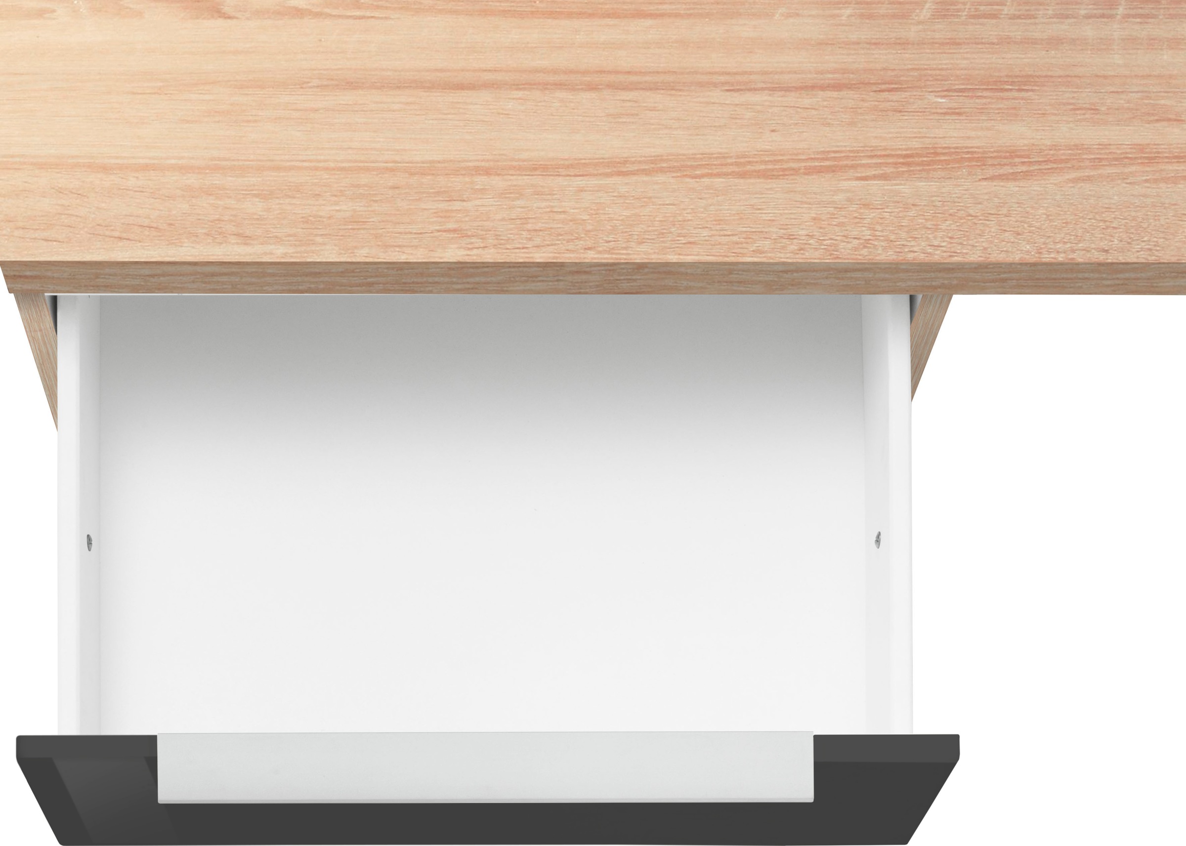 KOCHSTATION Küchenzeile »KS-Brindisi«, Breite 280 cm, wahlweise mit E-Geräten, mit MDF-Fronten und Regal