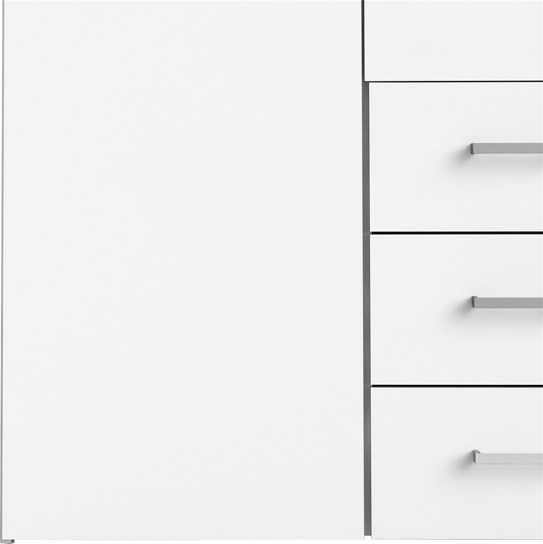 Home affaire Kleiderschrank, Mit viel Stauraum, graue Stangengriffe, Gr. ca. 200,4 x 154 x 49,5 cm