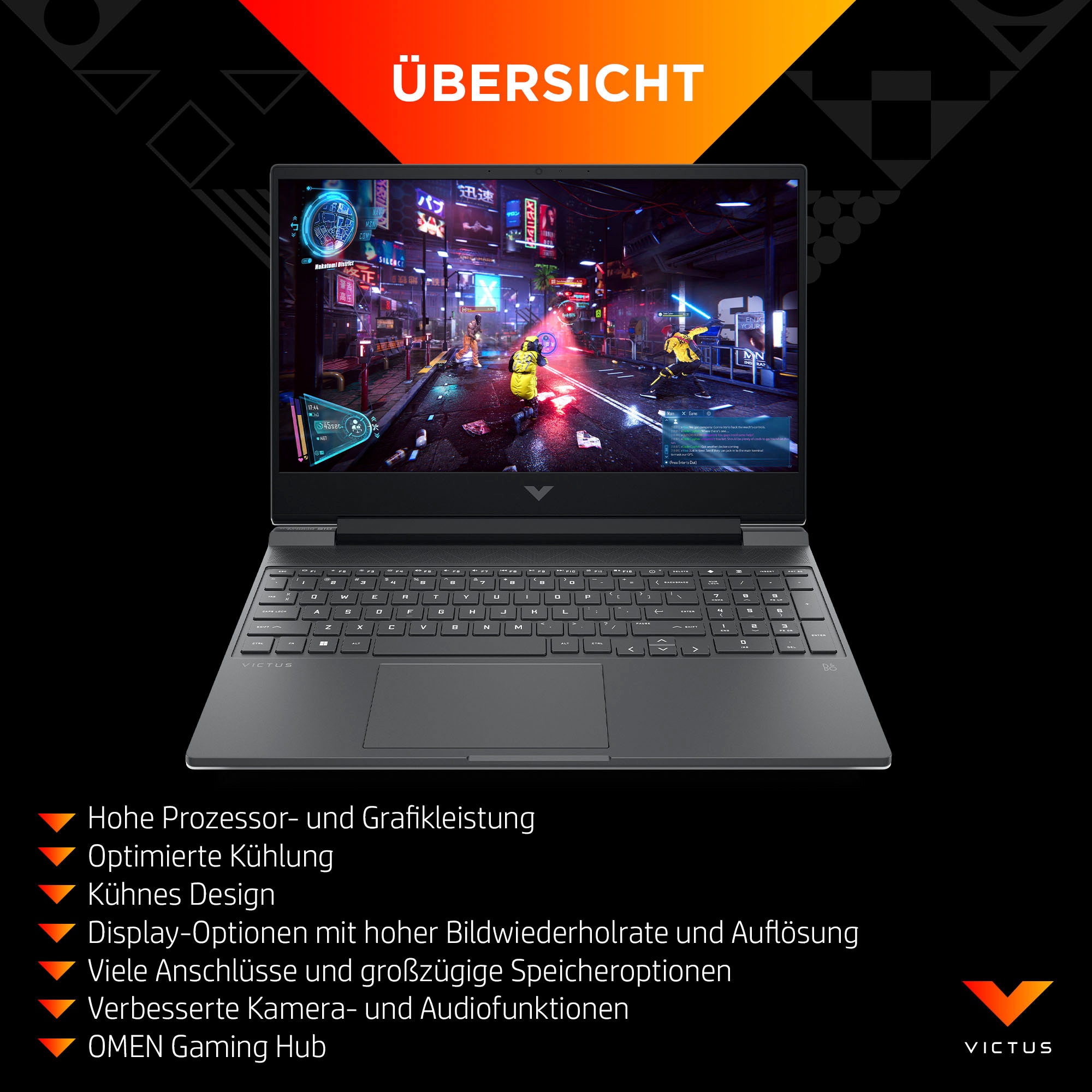 HP Gaming-Notebook »VICTUS 15-fb2252ng«, 39,6 cm, / 15,6 Zoll, AMD, Ryzen 5, GeForce RTX 4050, 512 GB SSD