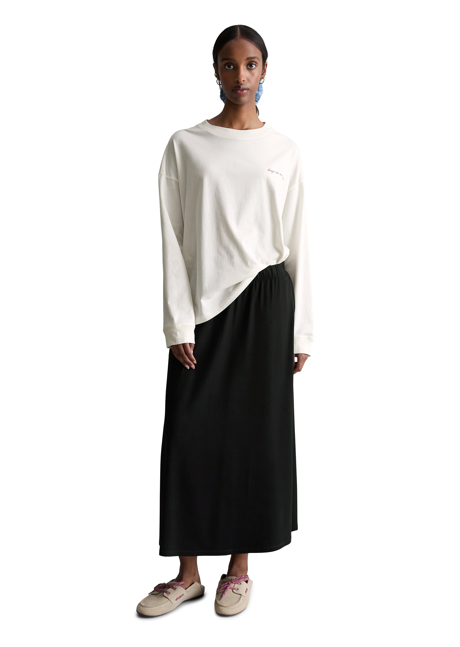 Marc O'Polo DENIM Longsleeve relaxed aus Heavy Jersey, großer Rückenprint