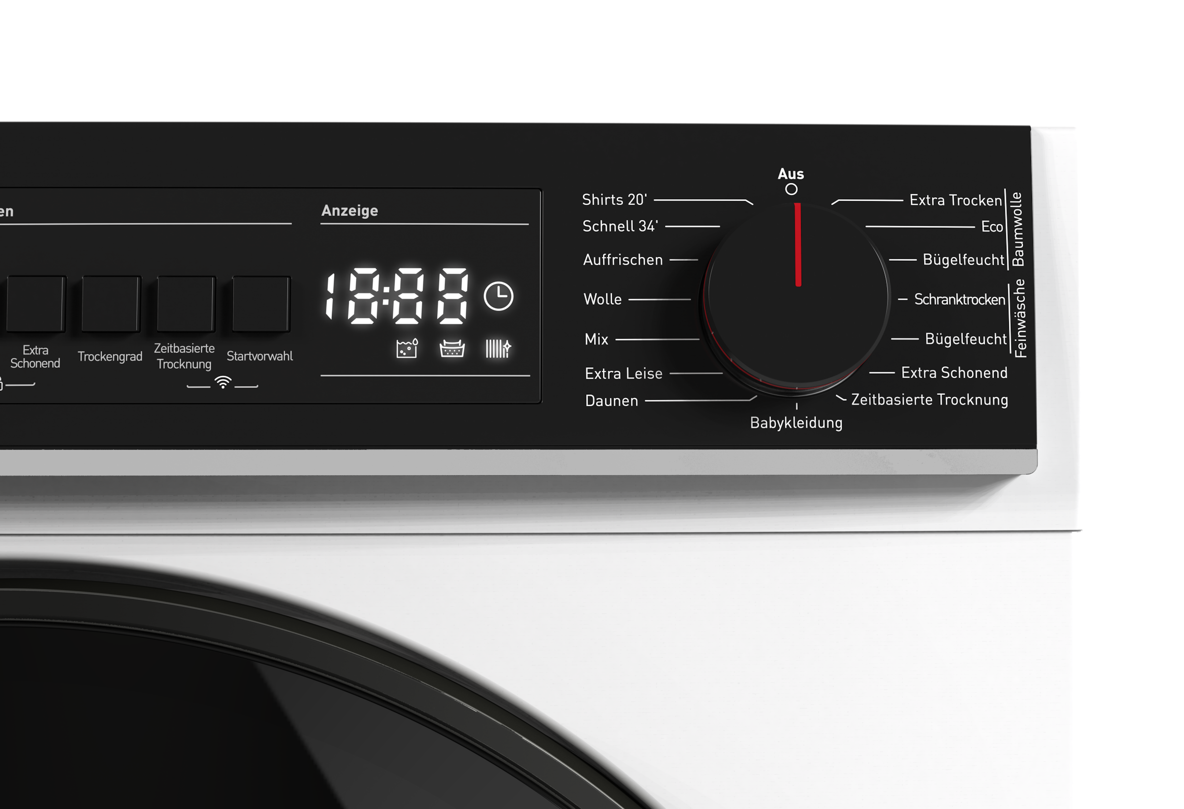 Sharp Wärmepumpentrockner »KD-WNHB0S9GWC-DE« Mid class 10kg / +WIFI / EEK C / 2 Tasten / XXL-Tür voll-schwarz / Weiß