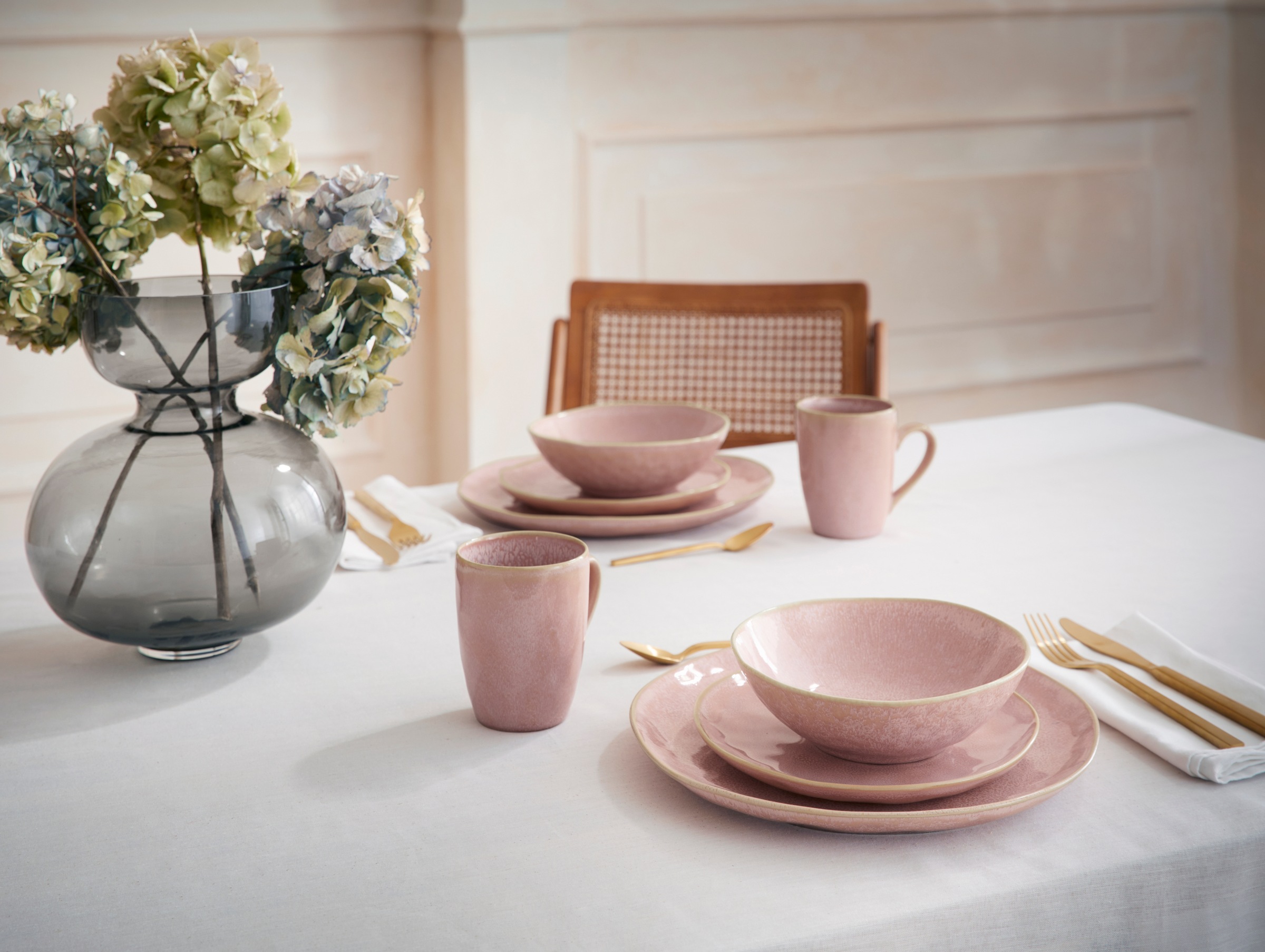 Guido Maria Kretschmer Home&Living Kombiservice »Geschirr-Set, Service Carlla«, (Set, 16 tlg.), jedes Stück ein Unikat, 16-teilig, 16 Teile, für 4 Personen
