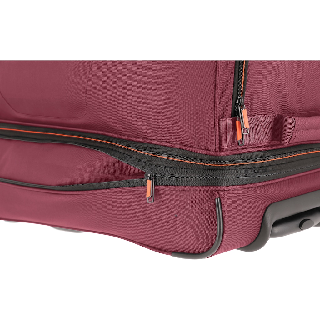 travelite Reisetasche »Basics, 70 cm, bordeaux«, Duffle Bag Reisegepäck Sporttasche Reisebag mit Trolleyfunktion