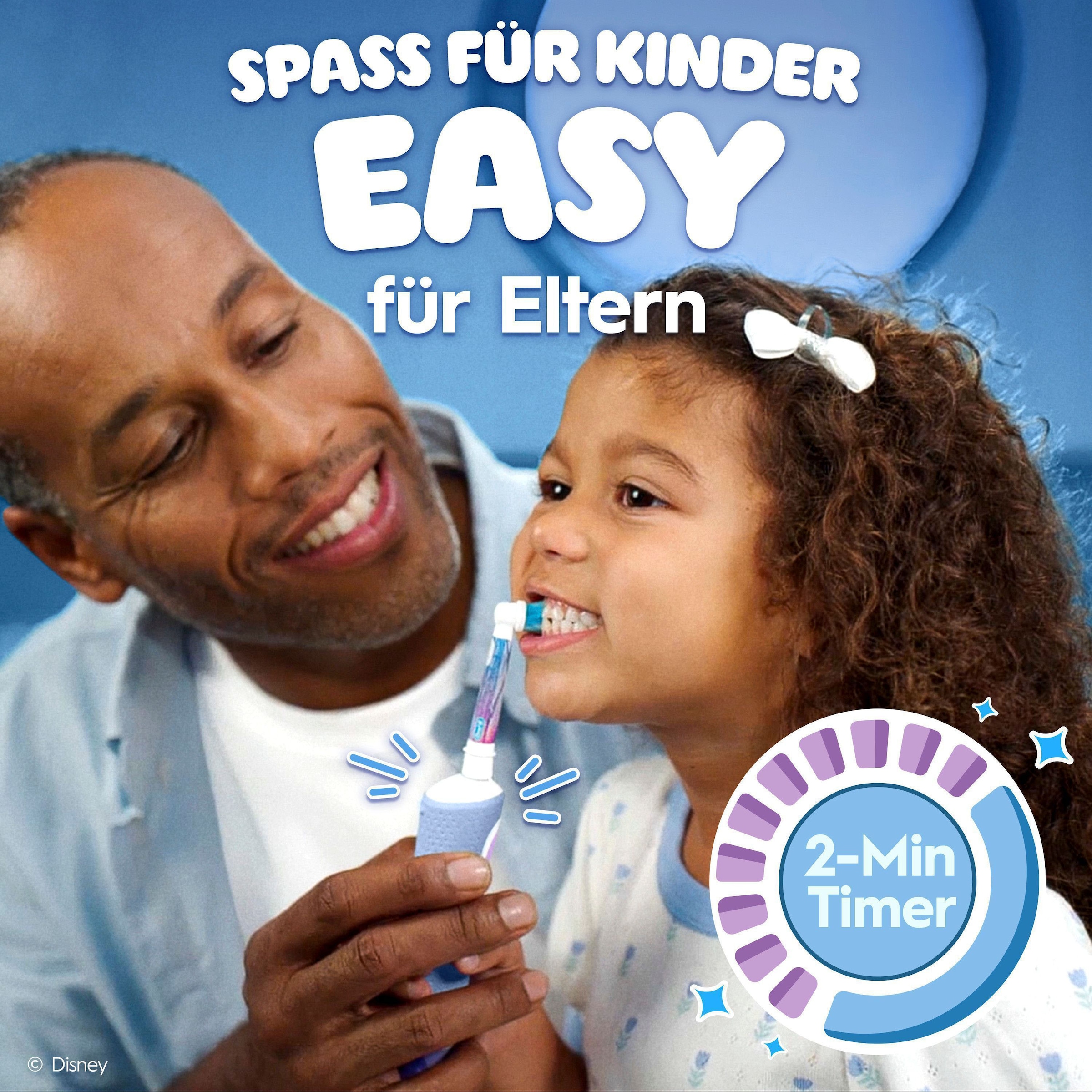 Oral-B Elektrische Zahnbürste »Pro Kids Frozen« 1 Stk. Aufsteckbürsten für Kinder ab 3 Jahren