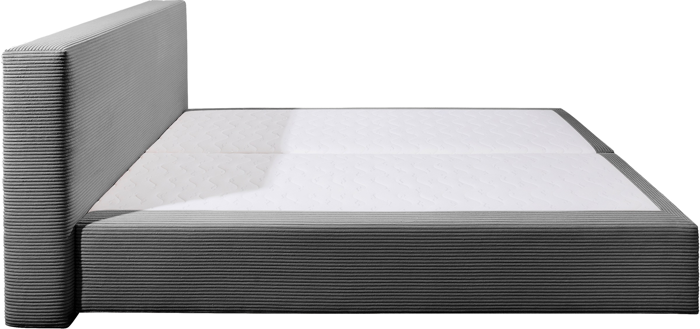 andas Boxspringbett »Åby«, In Cord Bezug, wahlweise mit und ohne Matrazte erhältlich