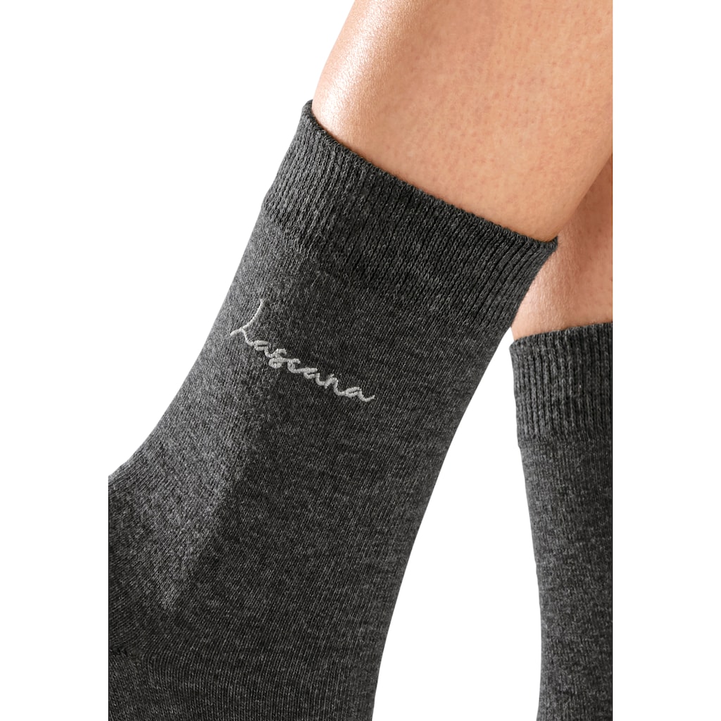 LASCANA Basicsocken, (Box, 7 Paar)