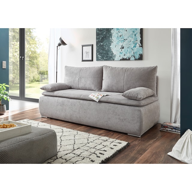 ED EXCITING DESIGN Schlafsofa »Jana«, mit Bettfunktion und Bettkasten,  sowie Rücken- und Armlehnkissen online bestellen