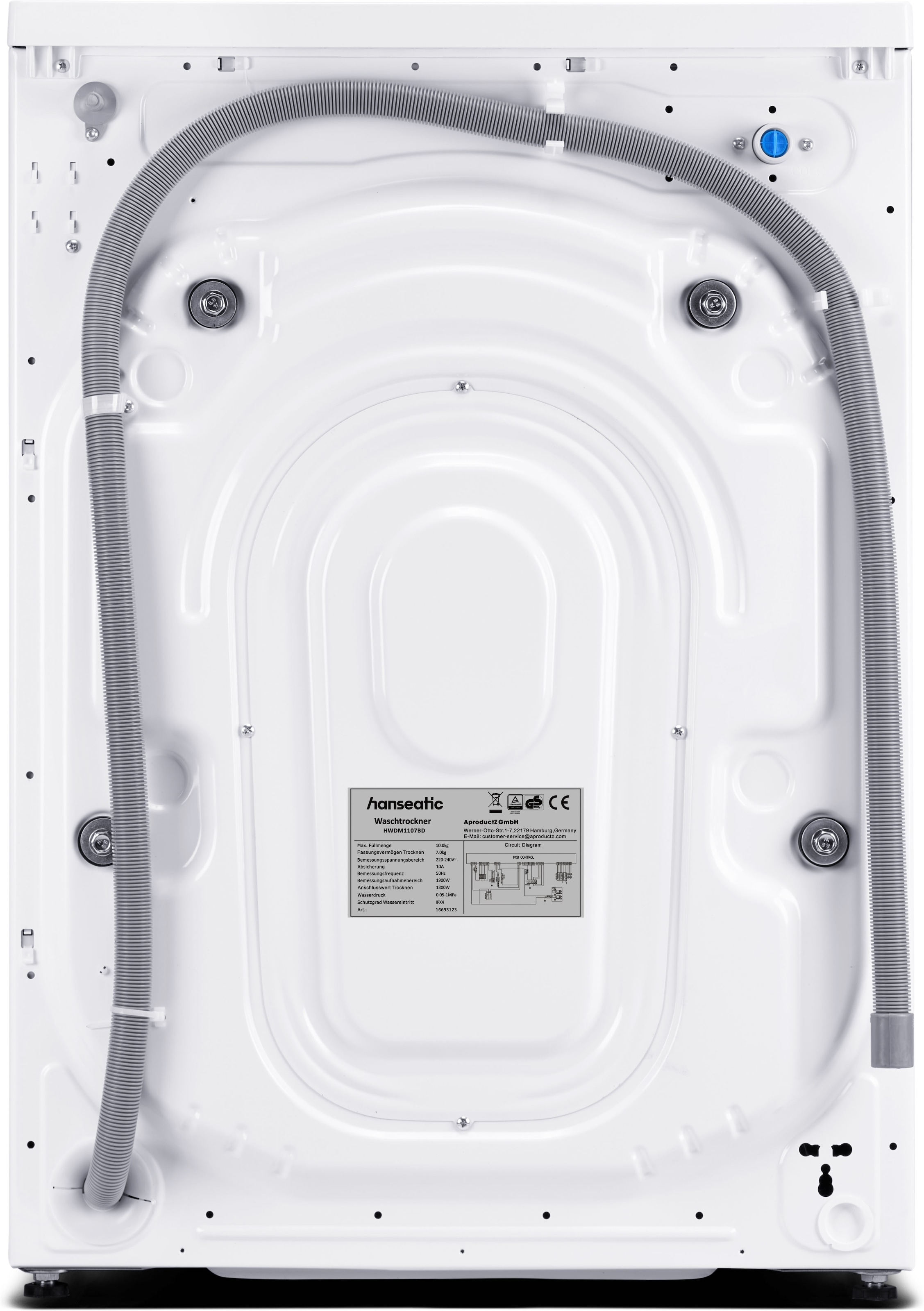 Hanseatic Waschtrockner »HWDM1107BD« 10 kg /7 kg 72 dB(A) inkl. 3 Jahre Herstellergarantie