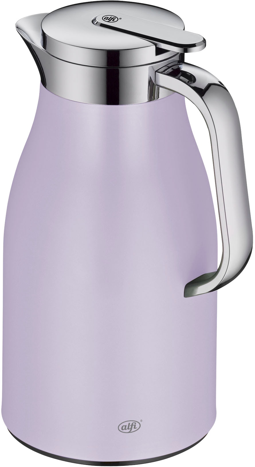 Alfi Isolierkanne »SKYLINE, mit Hartglaseinsatz und ergonomischem Griff«, 1 l, (1 St.), 12h heiß & 24h kalt, Drehverschluss mit bequemem Druckknopf