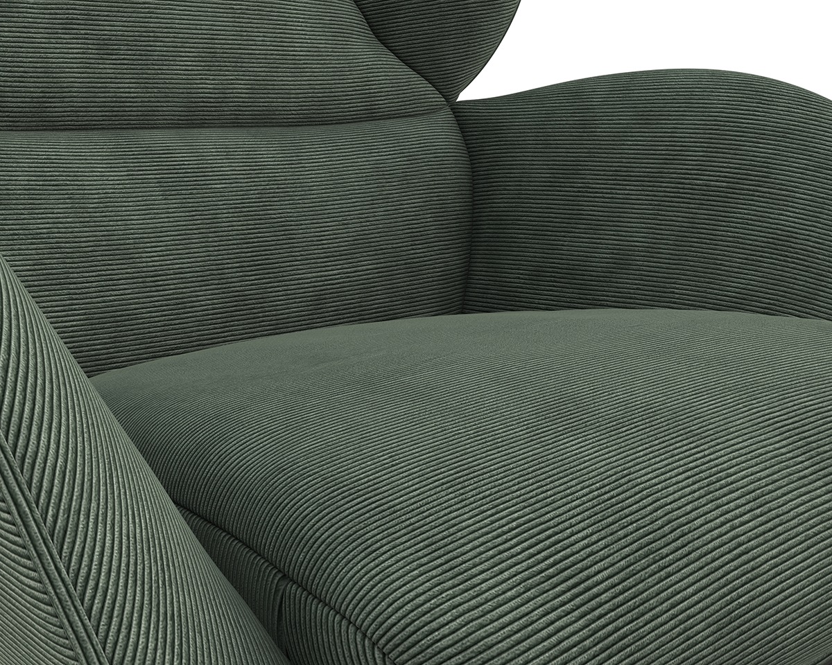 FLEXLUX Ohrensessel »Adria Designsessel, Loungesessel,«, Stil & Komfort, organische Form, Fuß Holz schwarz
