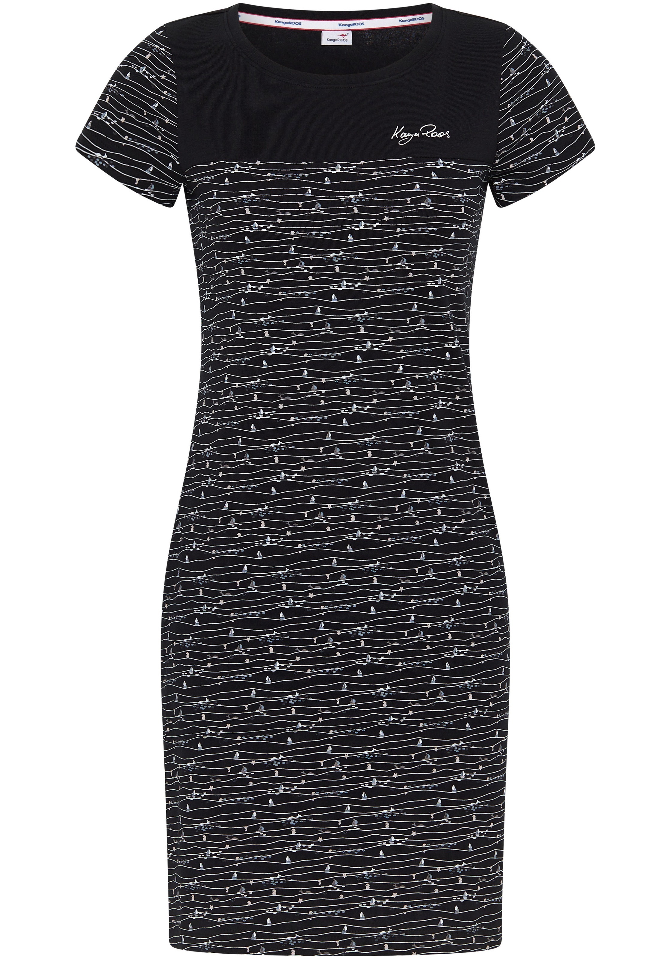 KangaROOS Jerseykleid, mit trendigem Allover-Druck