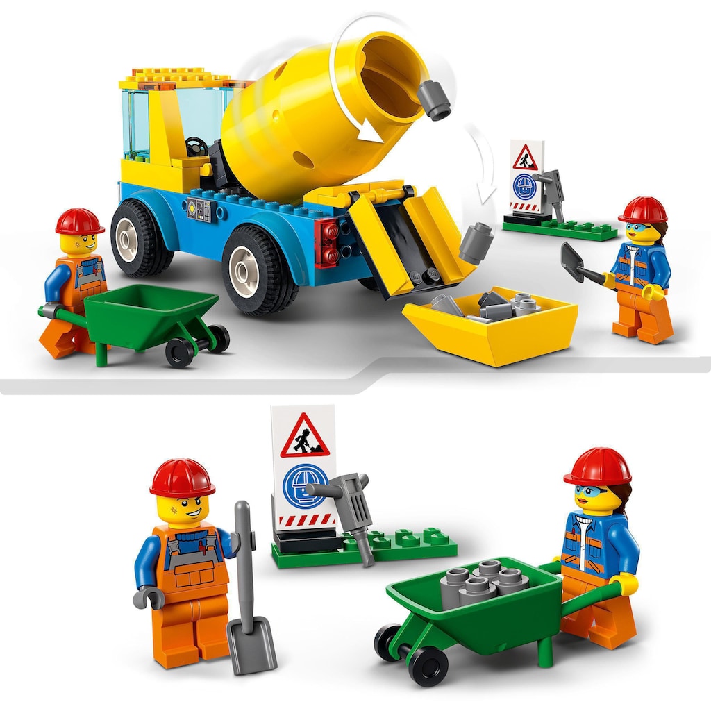 LEGO® Konstruktionsspielsteine »Betonmischer (60325), LEGO® City«, (85 St.)