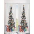 my home Vorhang »Xmas Tree W/LED«, (1 St.), Blickdicht, HxB: 230x140, LED-Lichter