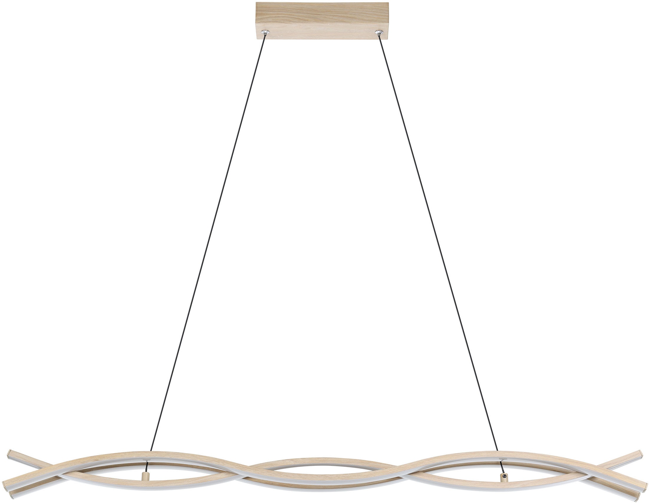 EGLO Hängeleuchte »LASANA 4 Pendellampe - Stahl, Alu - LED - 35W - IP20« LED-Modul 1 Stk. Warmweiß Hängelampe, Deckenlampe, Wohnzimmer, Esszimmer, L90 x B6 x H120 cm