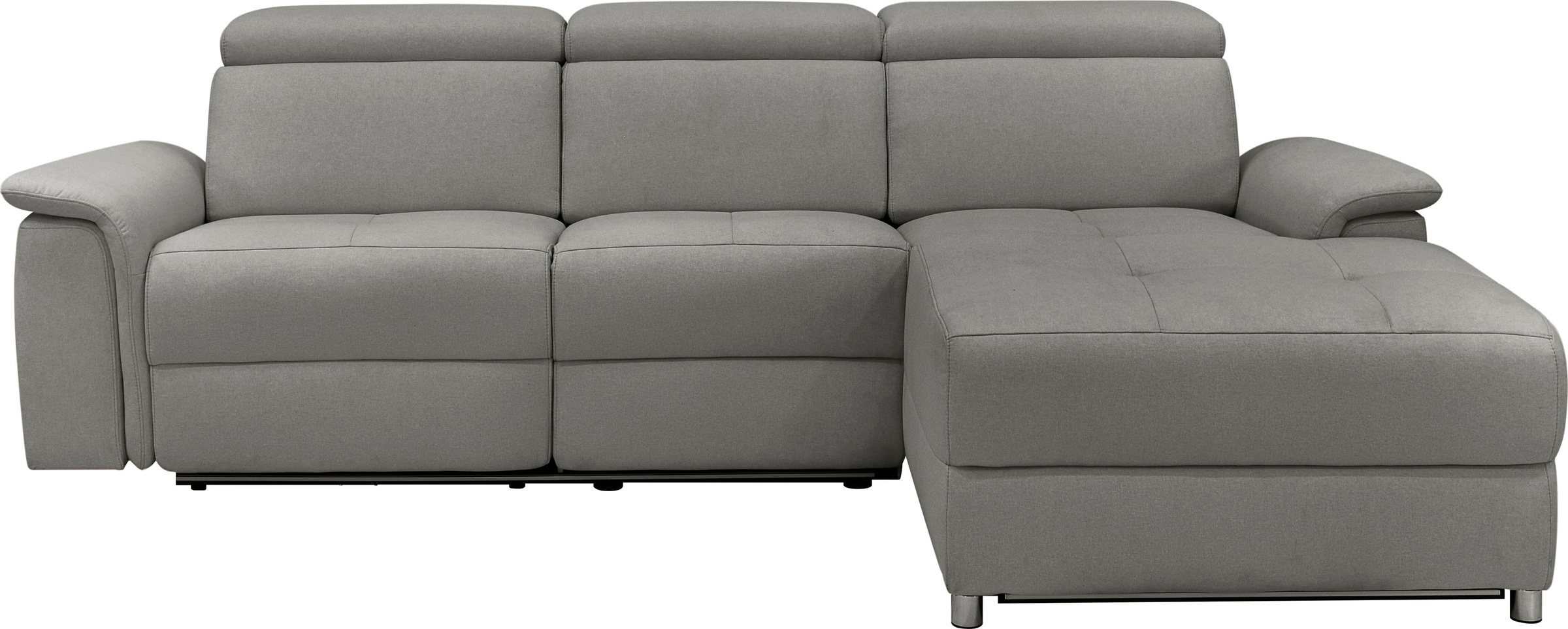Places of Style Ecksofa »Pareli, L-Form, 259cm,m. Recamiere, Echtleder, Kun günstig online kaufen
