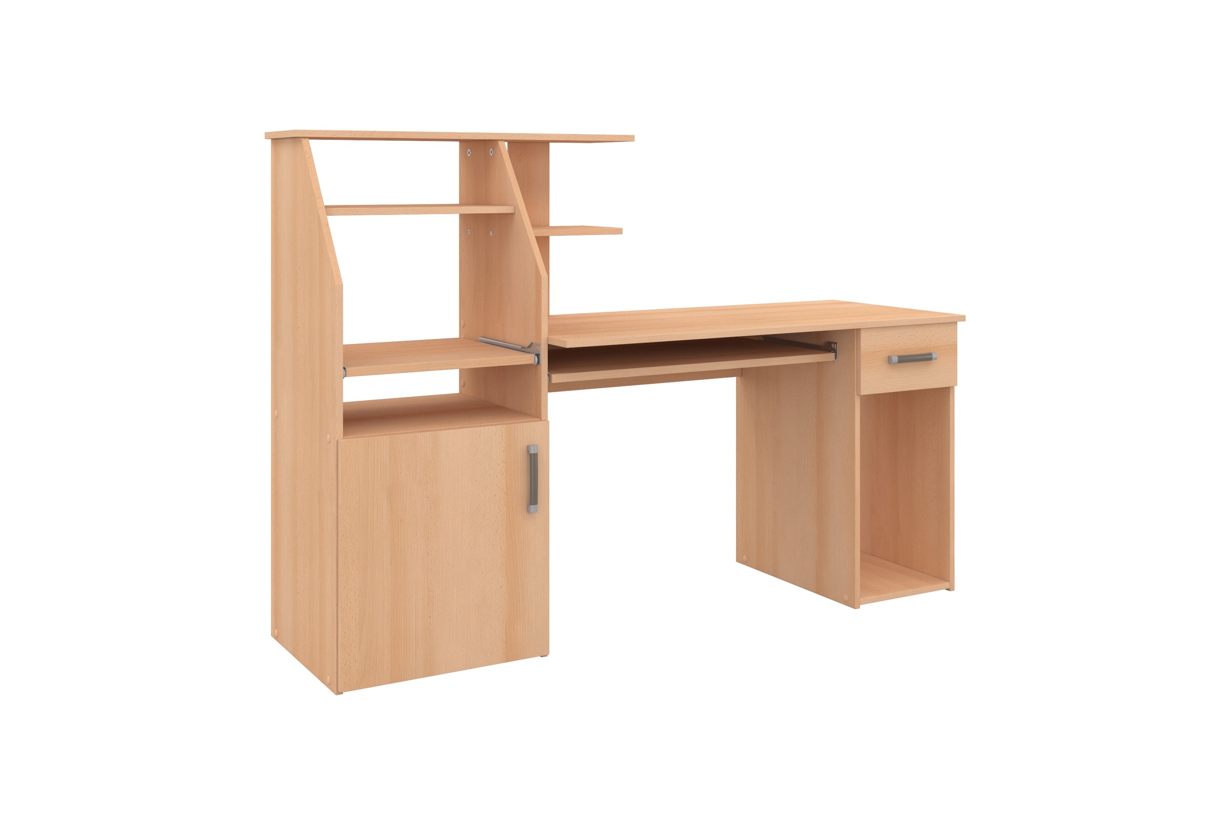 VOGL Möbelfabrik Schreibtisch »Don«, mit Tastatur- & Druckerauszug, Breite 137,5 cm, Made in Germany