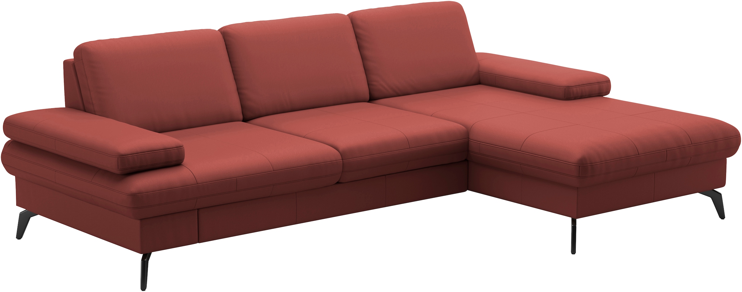 sit&more Ecksofa »Morris L-Form, inkl. Sitztiefenverstellung«, wahlweise mit Armteilverstellung, Bettfunktion & Bettkasten