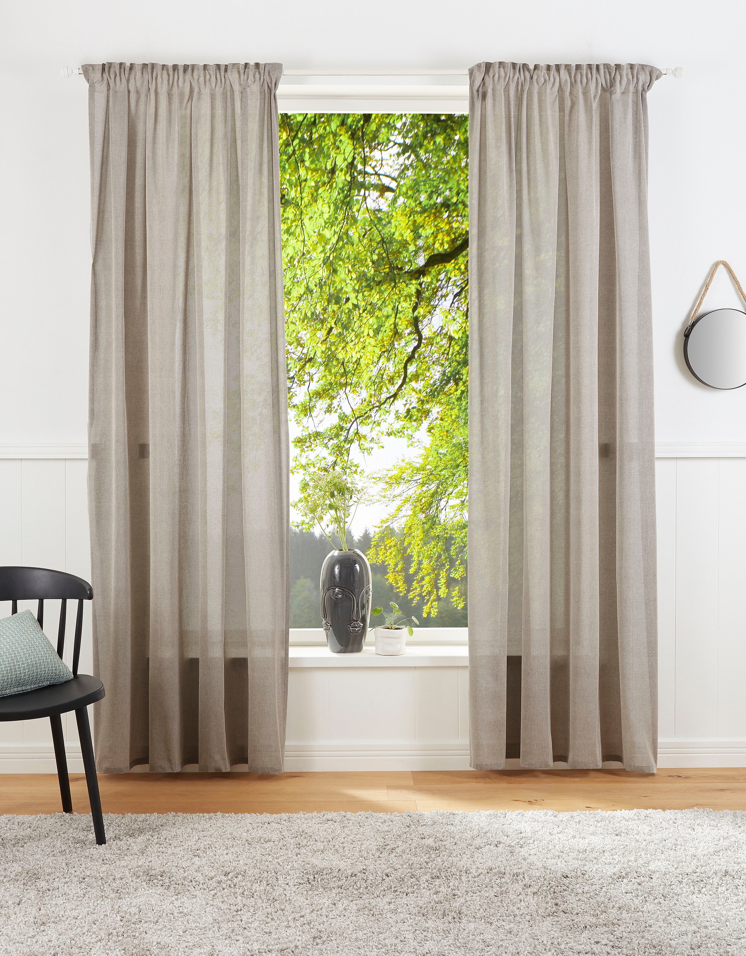LeGer Home by Lena Gercke Vorhang »Lanea«, (1 St.), Leinenoptik, 1 Schal, v günstig online kaufen