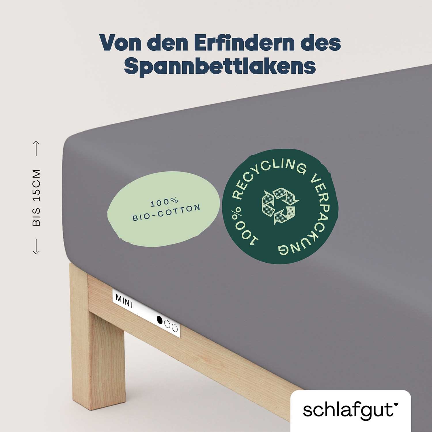Schlafgut Spannbettlaken »Casual Mini Spannbettlaken«, für Kinder, MADE IN GREEN by OEKO-TEX®