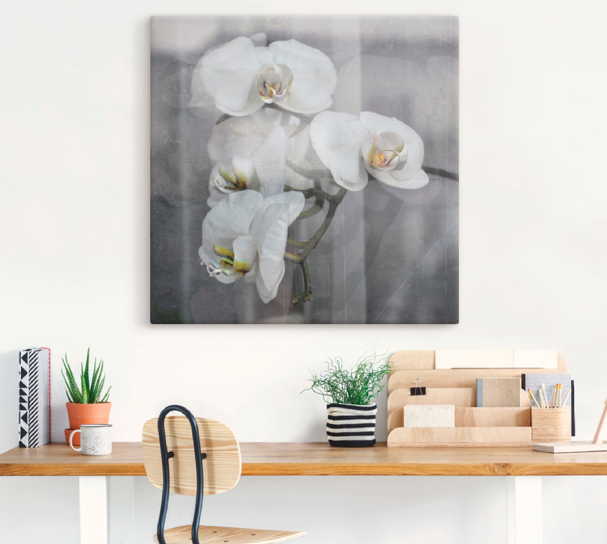 Artland Wandbild »Weisse Orchideen - white Orchid«, Blumen, (1 St.), als Le günstig online kaufen