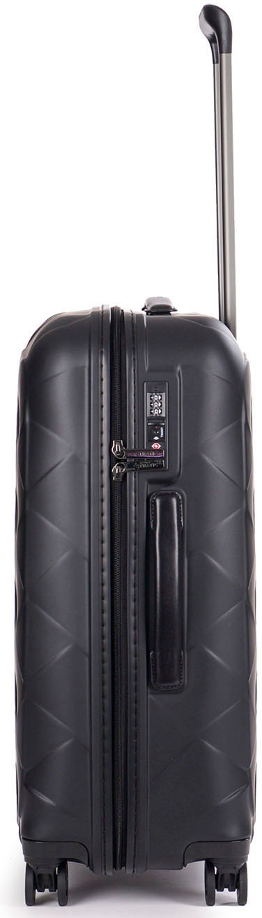 Stratic Hartschalen-Trolley »Leather&More M, matt black«, 4 Rollen, Reisekoffer Reisegepäck Aufgabegepäck TSA-Zahlenschloss