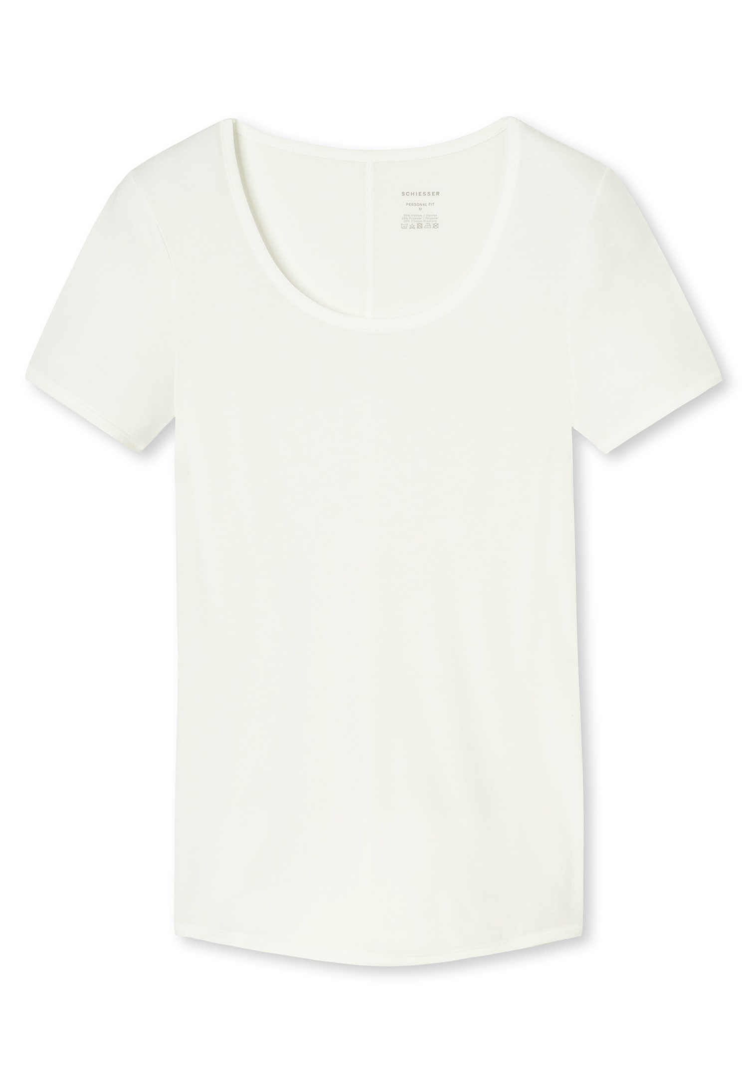Schiesser Kurzarmshirt »Personal Fit«, Rundhalsausschnitt, Single Jersey, ohne störende Seitennähte