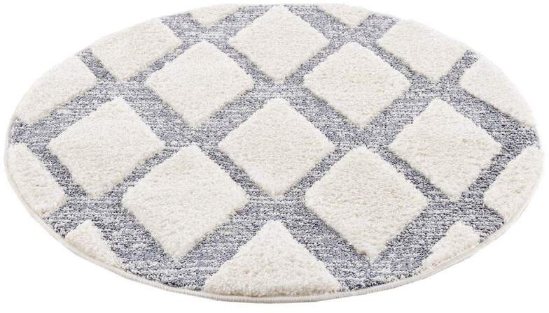 Carpet City Hochflor-Teppich »Focus 4499«, rund, 20 mm Höhe, Boho-Teppich, günstig online kaufen