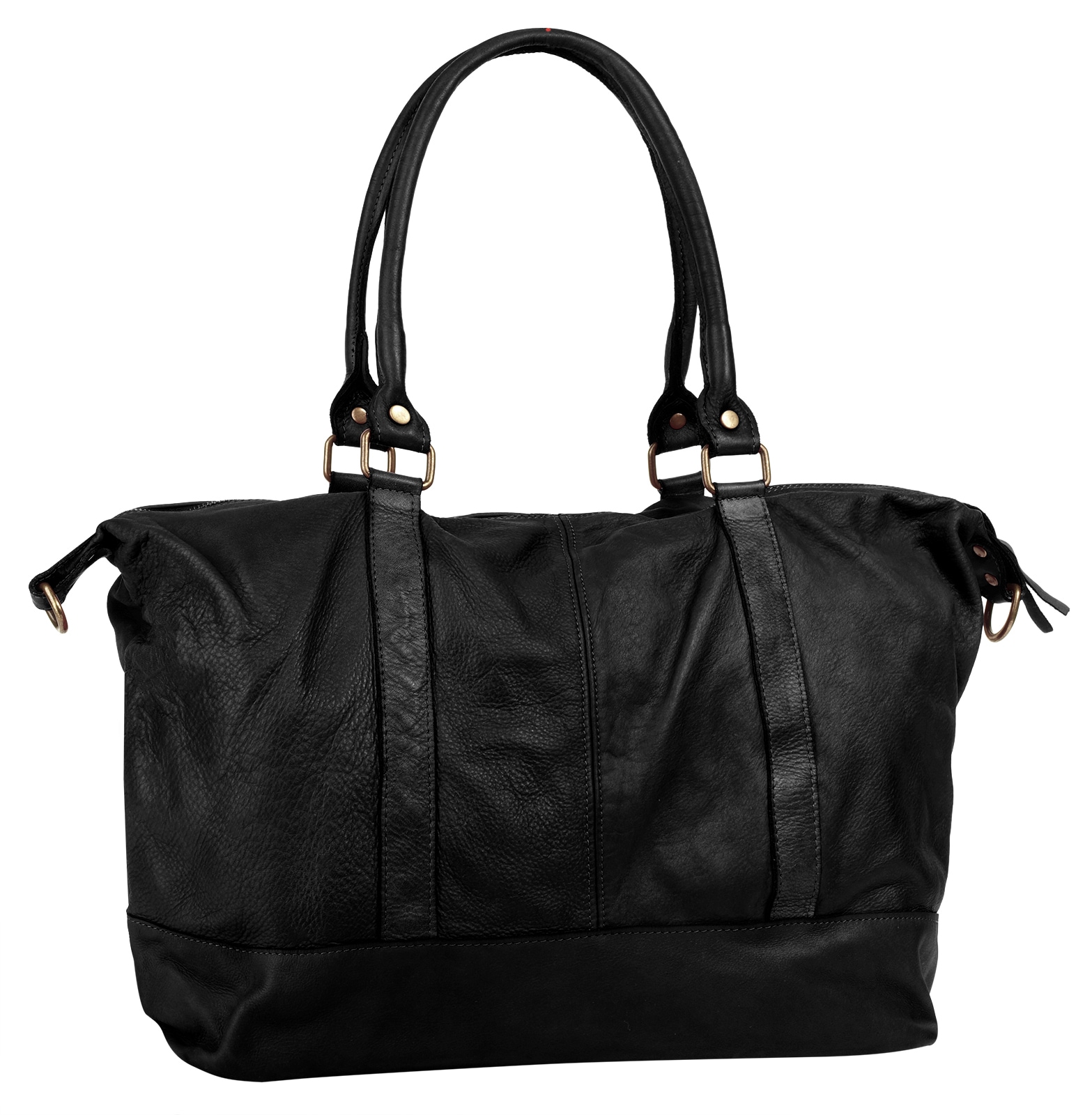 Samantha Look Reisetasche, echt Leder, Made in Italy