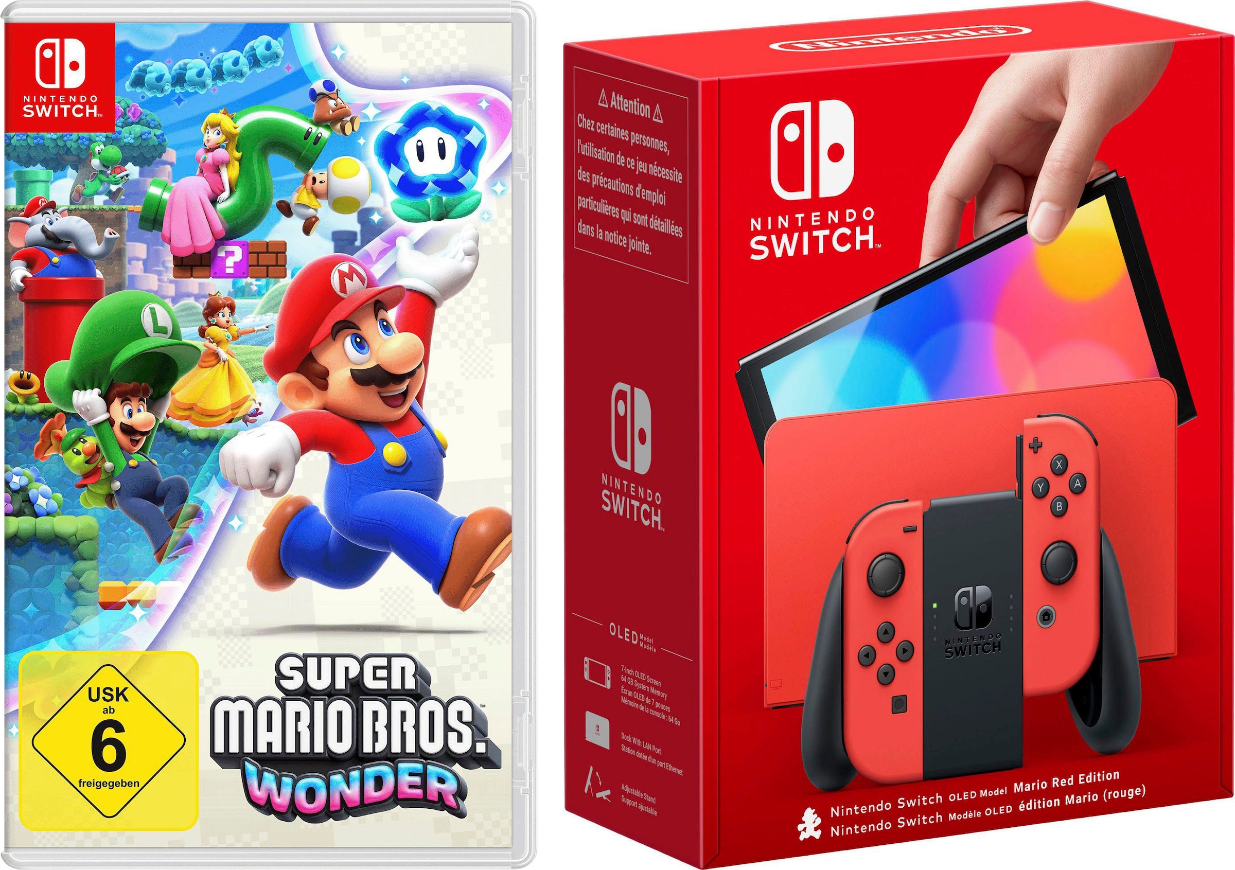 Spielekonsole »OLED Mario Edition + Super Mario Bros. Wonder«