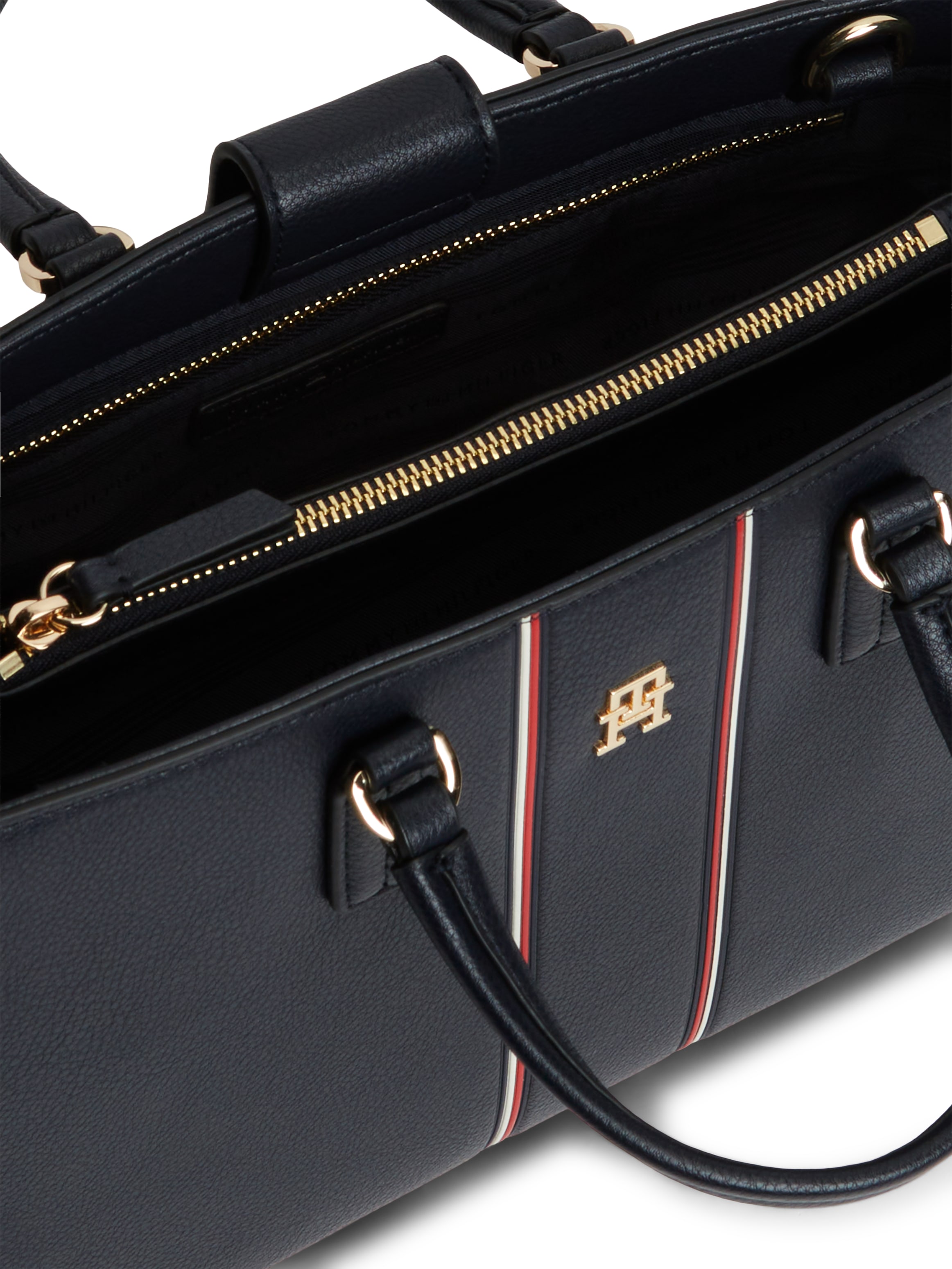 Tommy Hilfiger Henkeltasche »TH DAILY SATCHEL CORP« Damen Handtasche, Tragetasche, Umhängetasche, Streifen in Tommy Farben