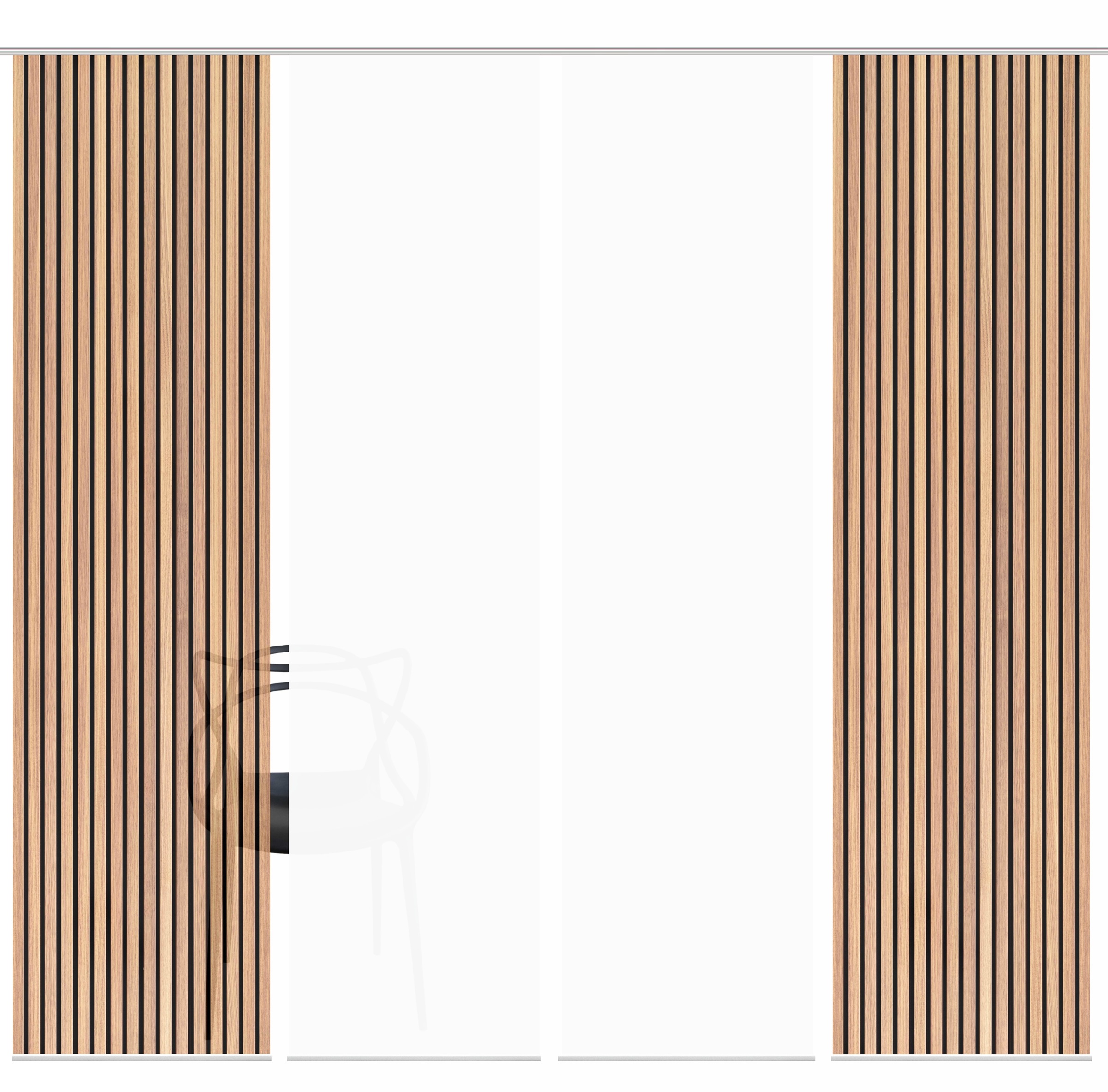 HOME WOHNIDEEN Schiebegardine »PANILO« Paneelwagen 4 Stk. tlg. Schiebewand günstig online kaufen