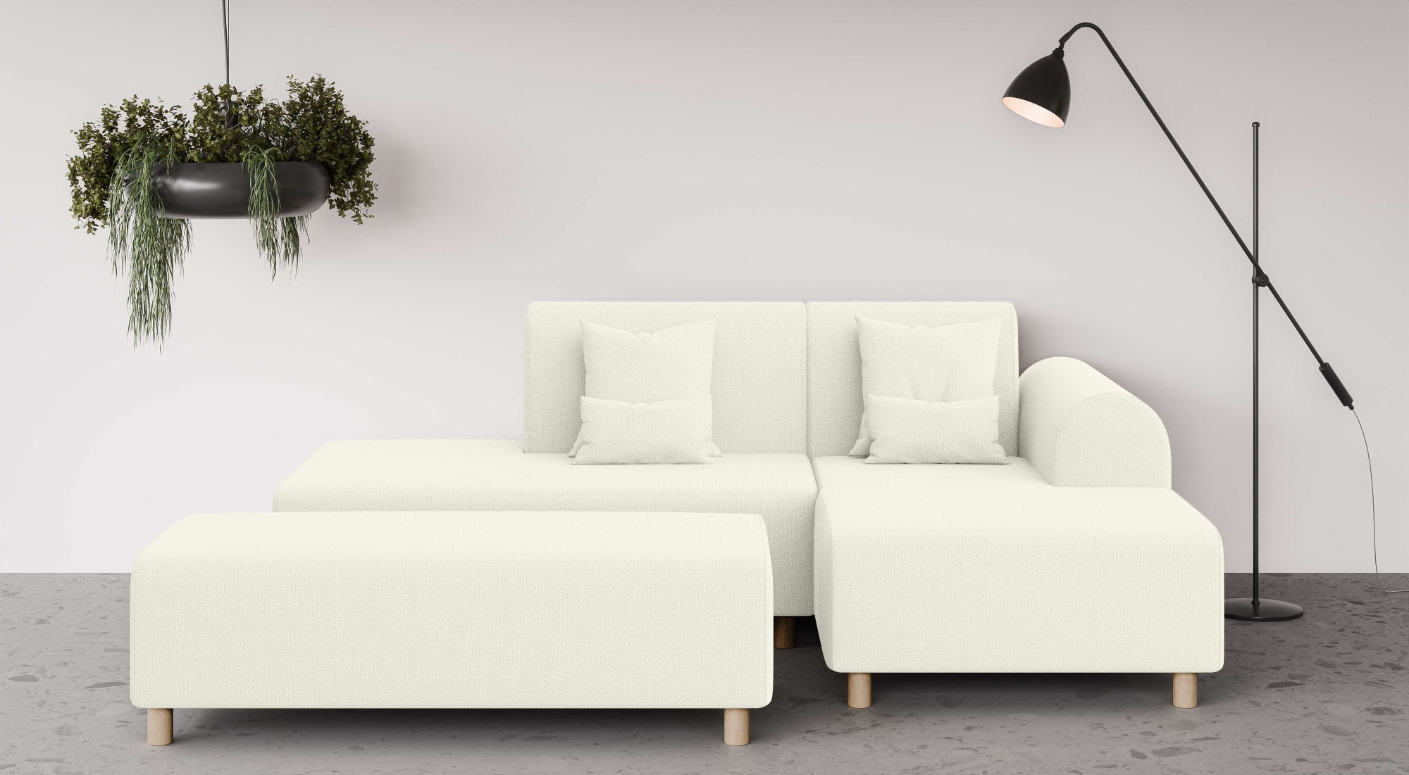 OTTO home Ecksofa »Suyala« L-Form mit Hocker günstig online kaufen