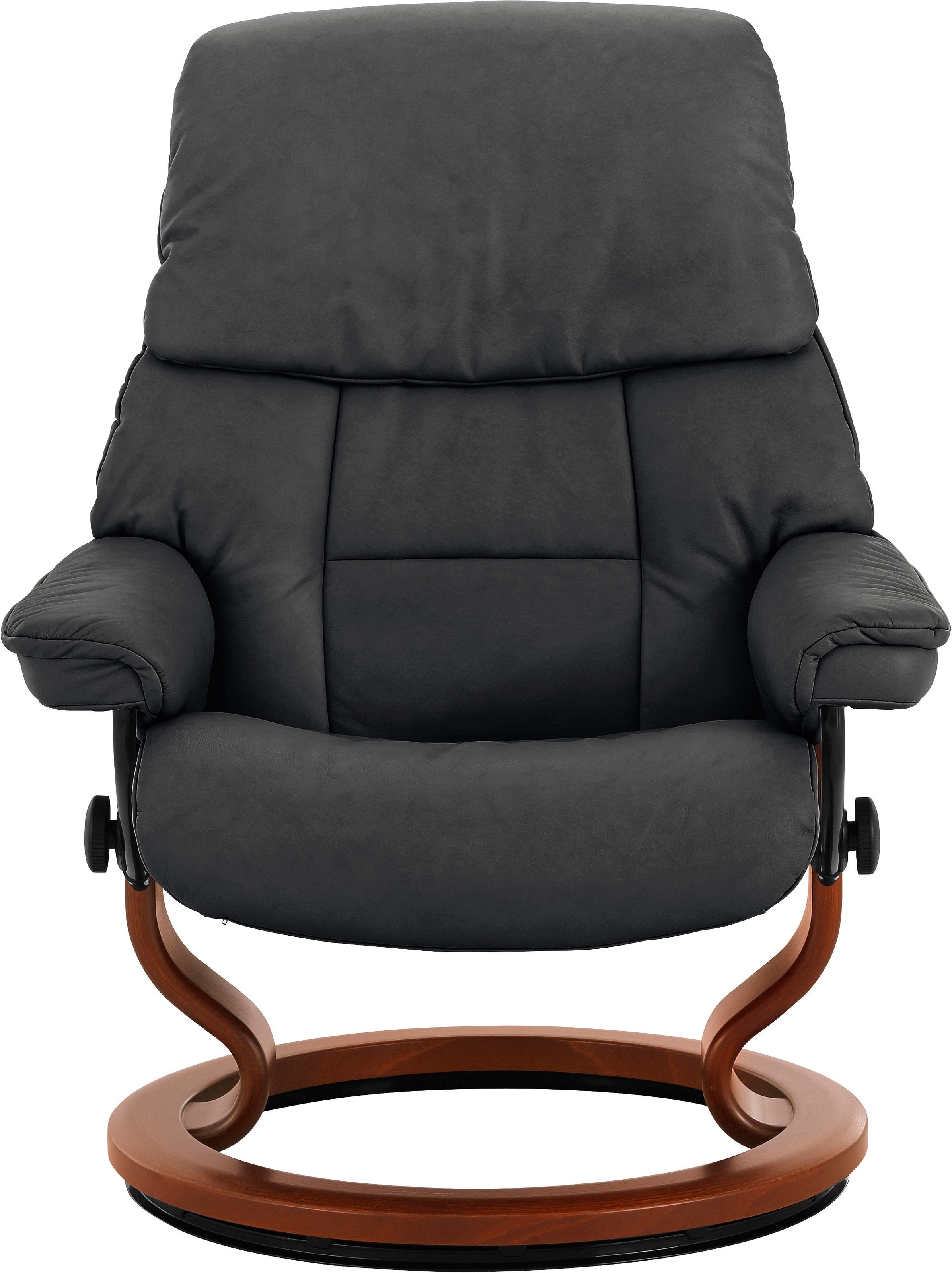 Stressless® Relaxsessel »Ruby«, (Set, Relaxsessel mit Hocker), mit Classic Base, Größe S, Gestell Eiche, Wenge, Braun & Schwarz