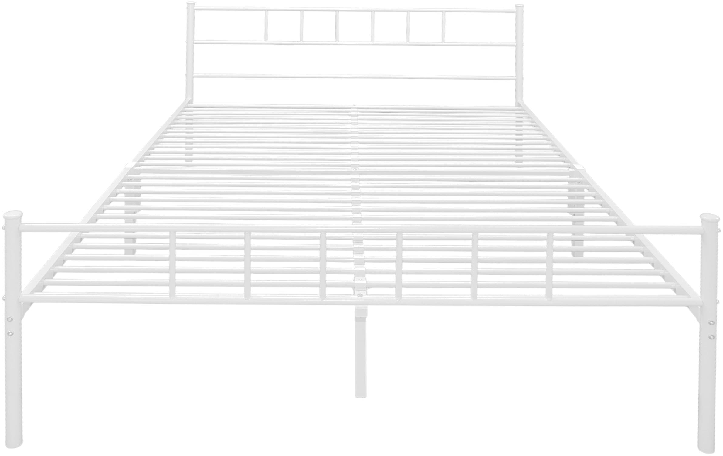 OTTO home Metallbett »Amrum Bett Bettgestell Bettrahmen Einzelbett Doppelbett Stahlbett« 2m Länge und in 4 Breiten wählbar - 90, 140, 160, 180 cm,  Schlafzimmerbett inkl. 26 Lattenroste zum Schutz der Matratze
