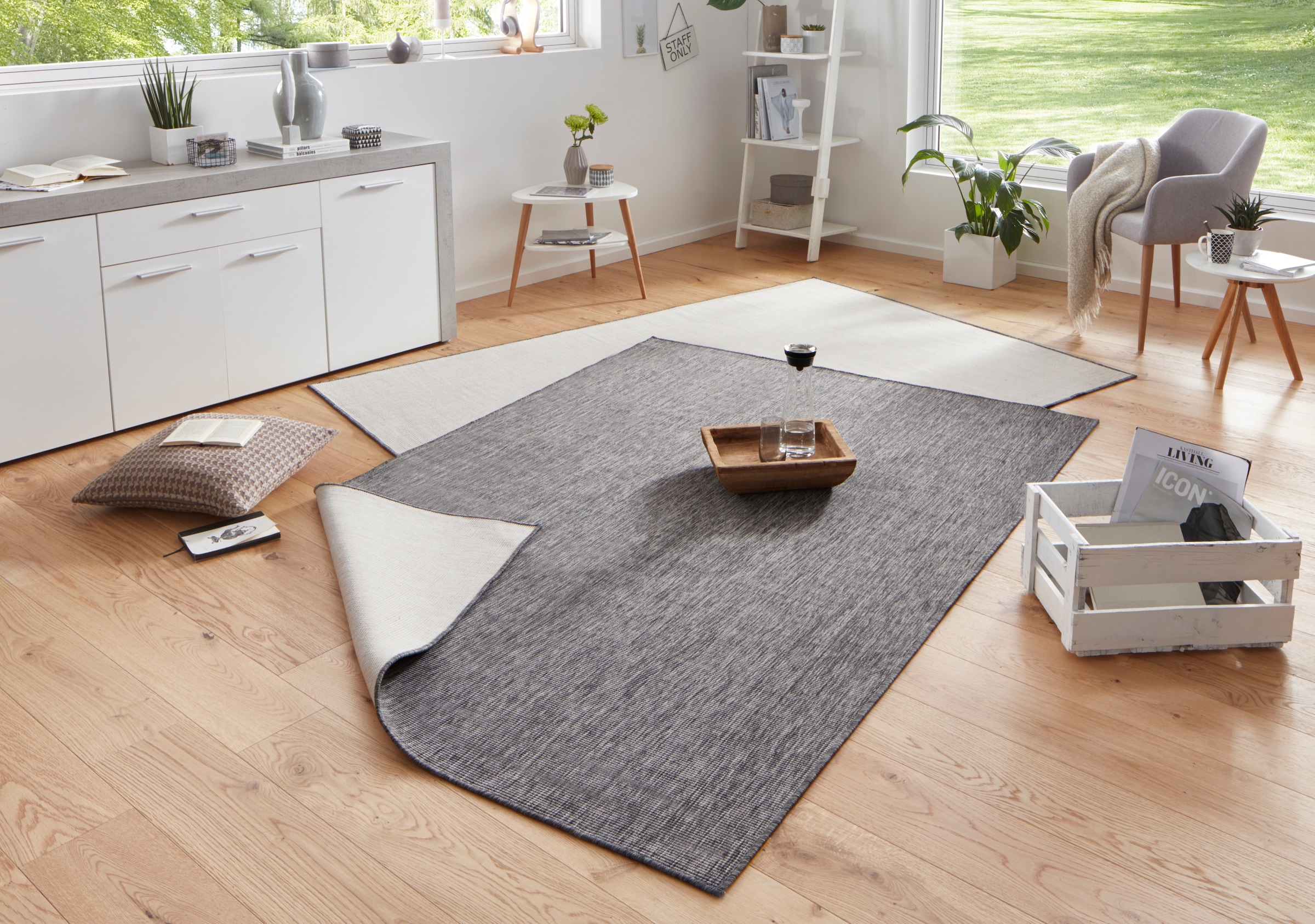HANSE Home Teppich »Miami Wendeteppich«, rechteckig, 5 mm Höhe, In-& Outdoo günstig online kaufen