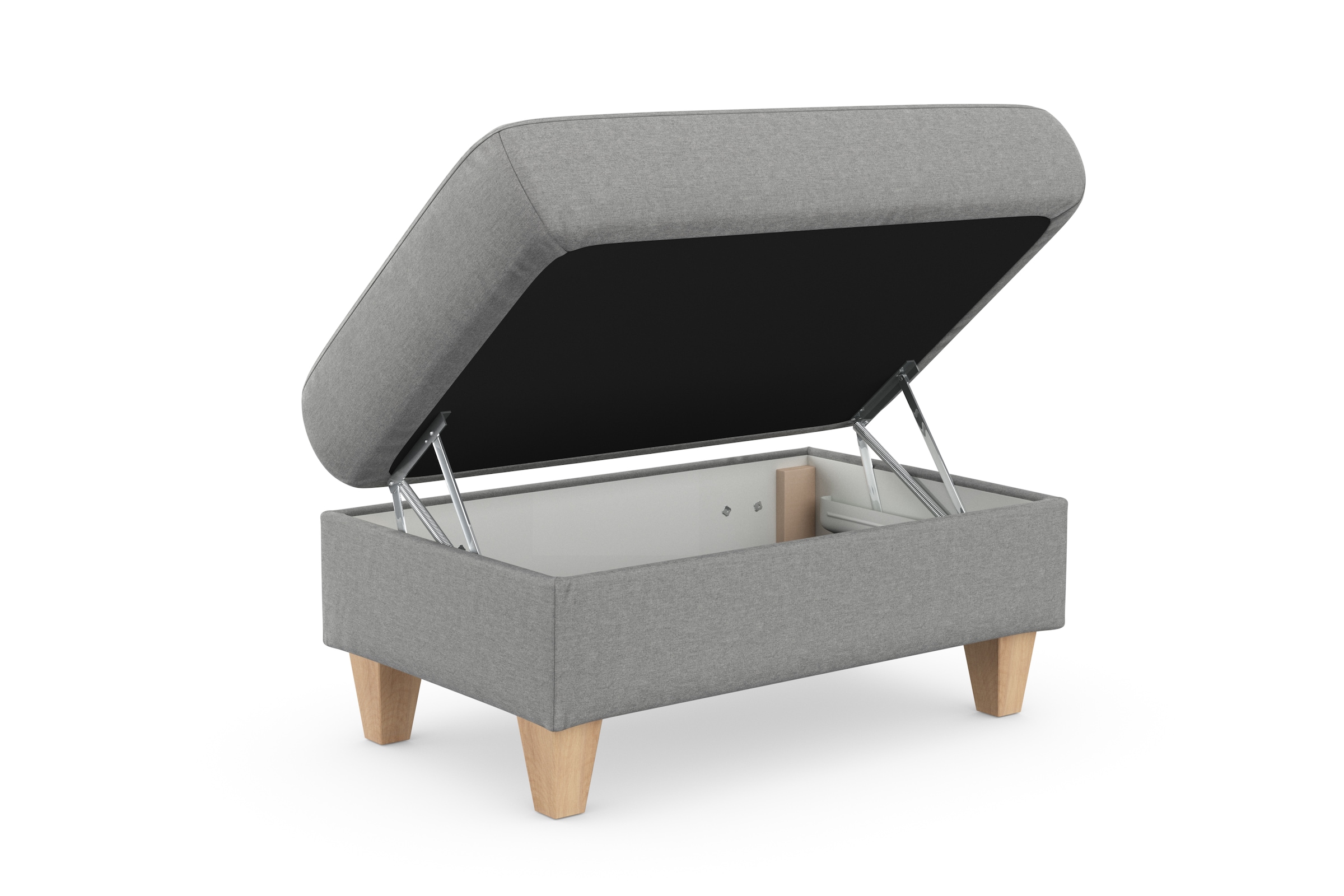 sit&more Stauraumhocker »Farö« mit Stauraum und Federkern und naturfarbenen Füßen