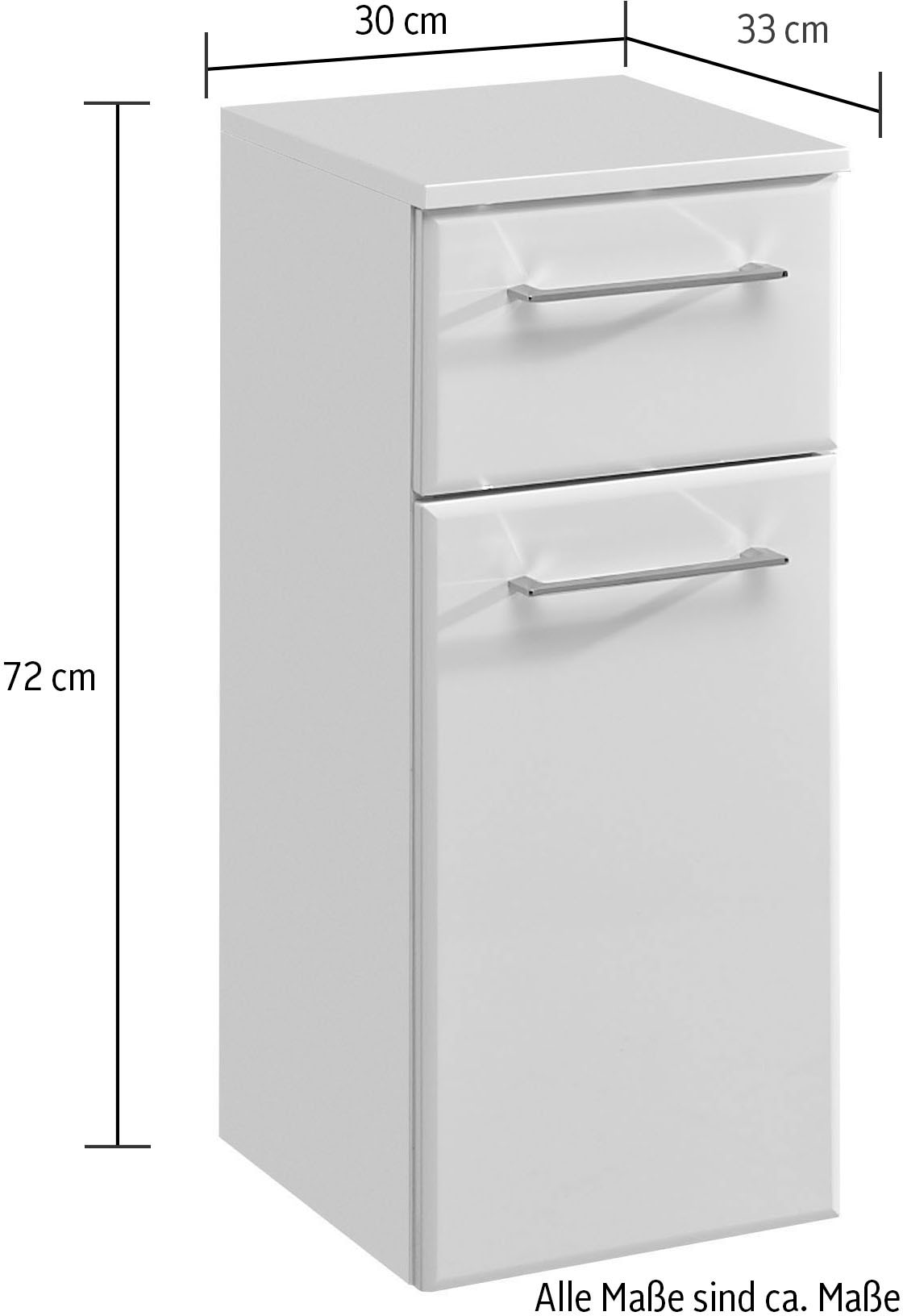 Saphir Badmöbel-Set »Quickset 376 5-teilig, Waschbeckenunterschrank und LED-Spiegelschrank«, (Set, 5 St.), in Weiß Hochglanz, inkl. Türdämpfer, ohne Waschbecken, 9 Türen