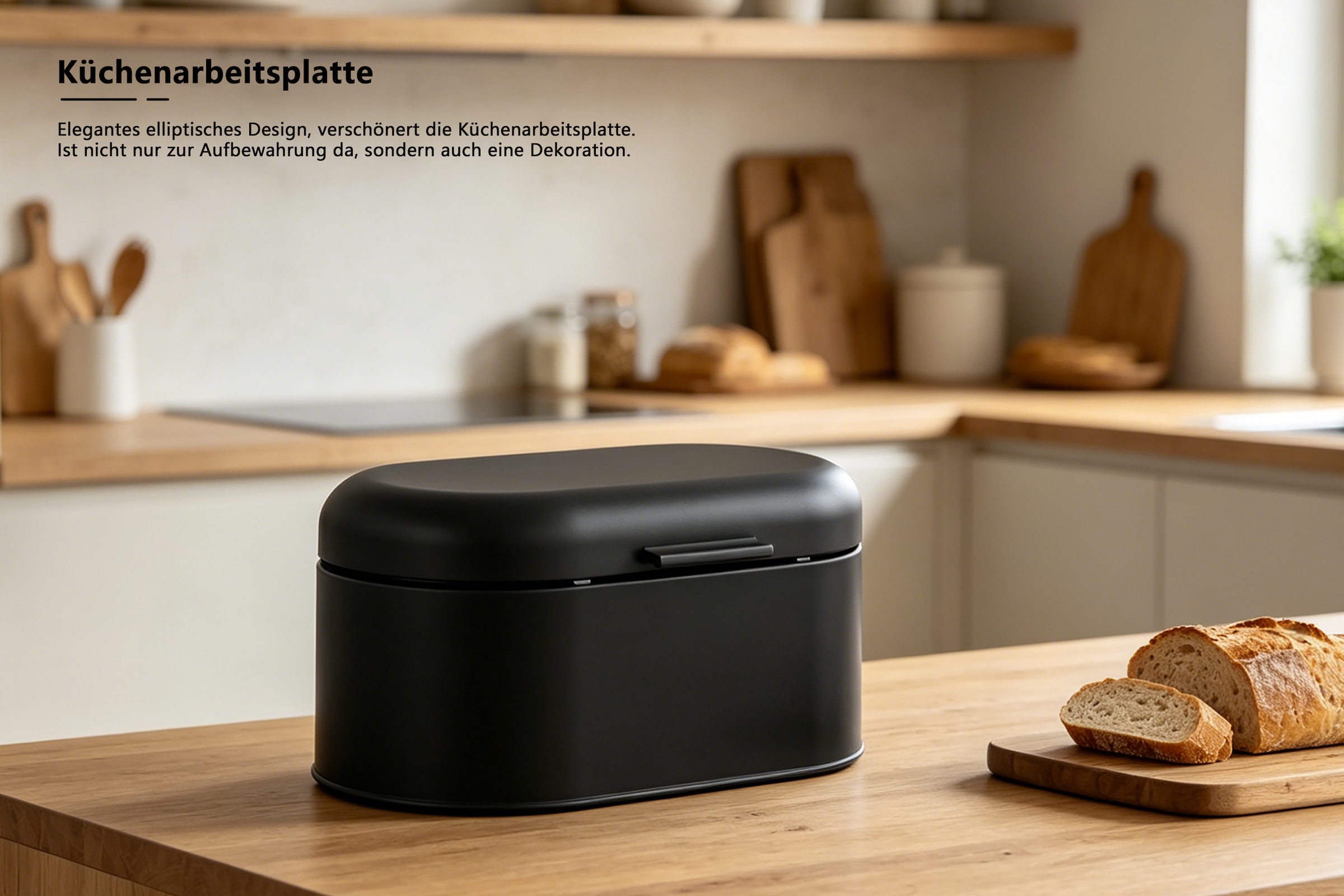 OTTO home Brotkasten »Mallua, mit integrierten Lüftungslöchern auf der Rückseite« Lebensmittelaufbewahrungsbehälter, Brotbox mit Deckel, Höhe 15,6 cm