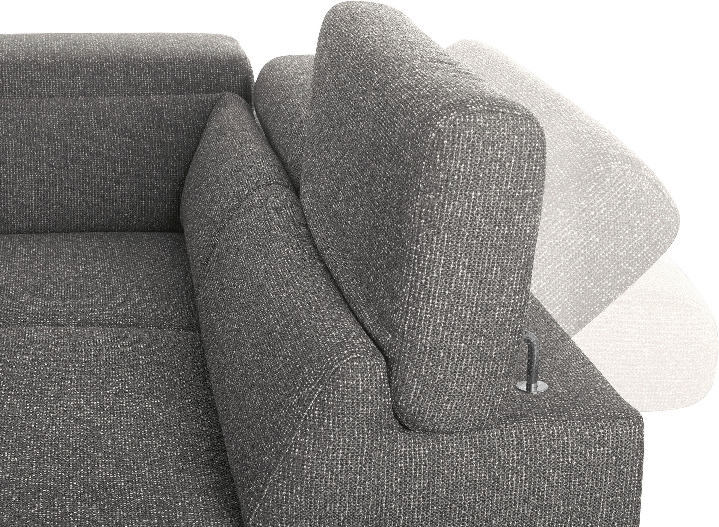 W.SCHILLIG Ecksofa »finn, toller Sitzkomfort, L-Form, hochwertige Verarbeitungsdetails«, German Design Award 2016, Fußgestell Chrom glänzend, Breite 281 cm