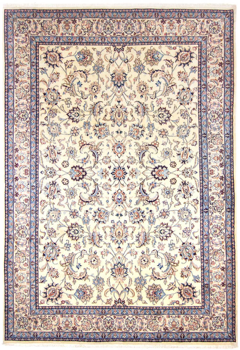 morgenland Wollteppich »Maschad Durchgemustert Beige 345 x 247 cm«, rechtec günstig online kaufen