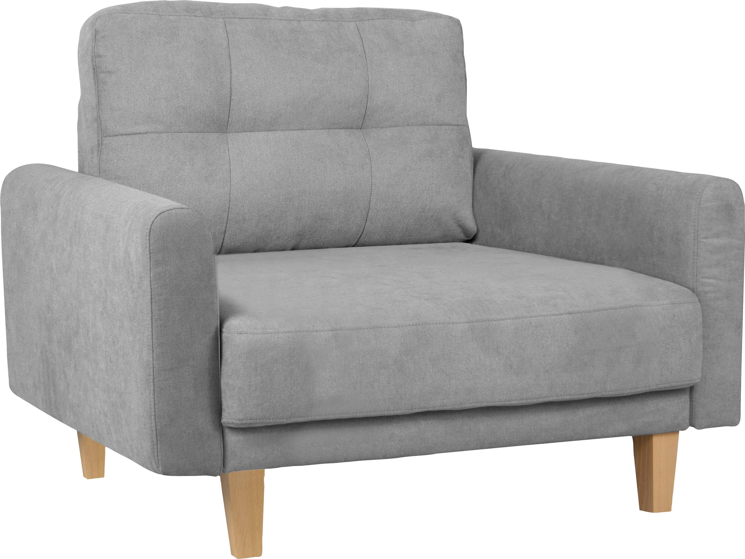 Home affaire Sessel »TRIPLO Relaxsessel mit Wellenunterfederung, Maße B/T/H: 95/100/89 cm«, Polstersessel mit Steppung im Rückenkissen, hohe Qualität