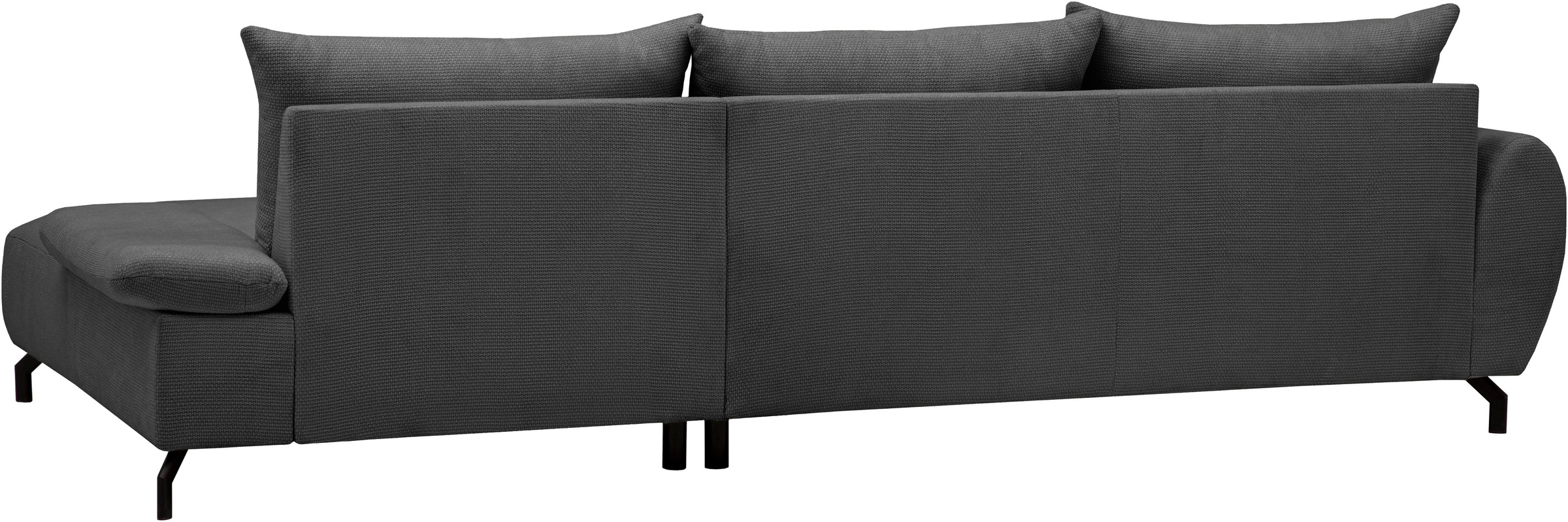 OTTO home Ecksofa »KELLIE, L-Form, 315 cm, verstellbare Armlehne, Metallfüße,« wahlweise Recamiere links o. rechts, Chenille-Stoff, hoher Sitzkomfort