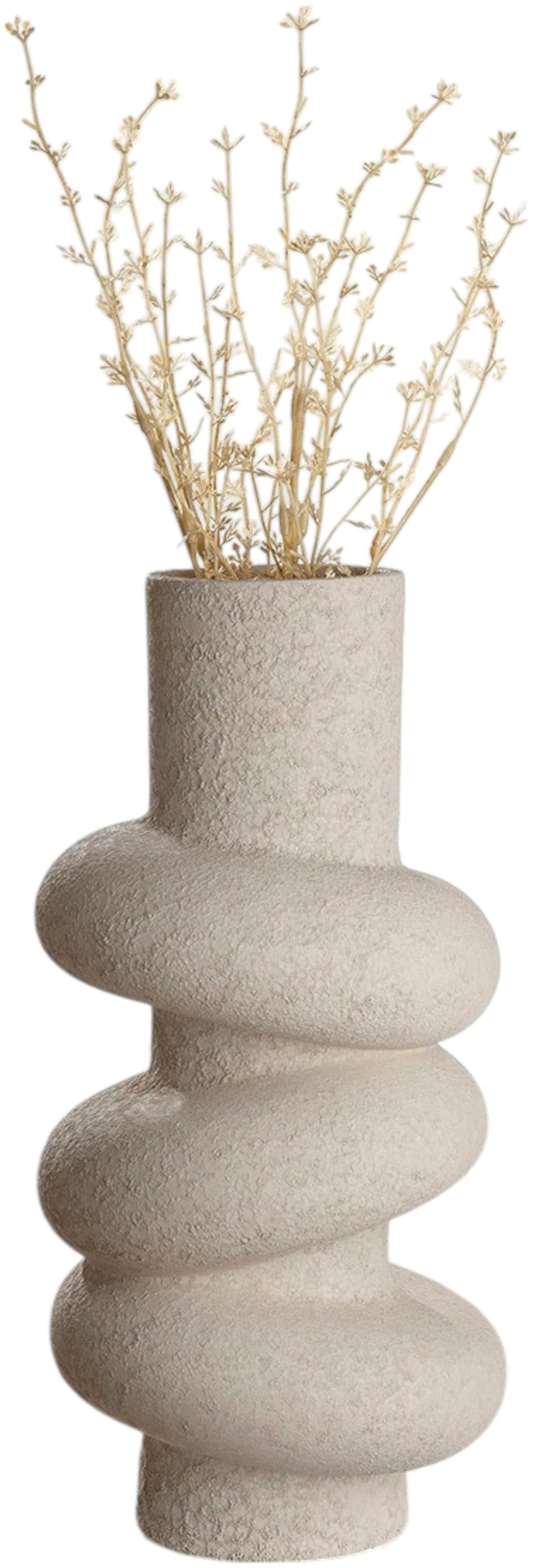 homsy by Ana Johnson Tischvase »Floriva, 40x18,5cm, strukturierte, matte Oberfläche« hochwertige Keramik aus einer traditionellen Manufaktur,Made in Europe