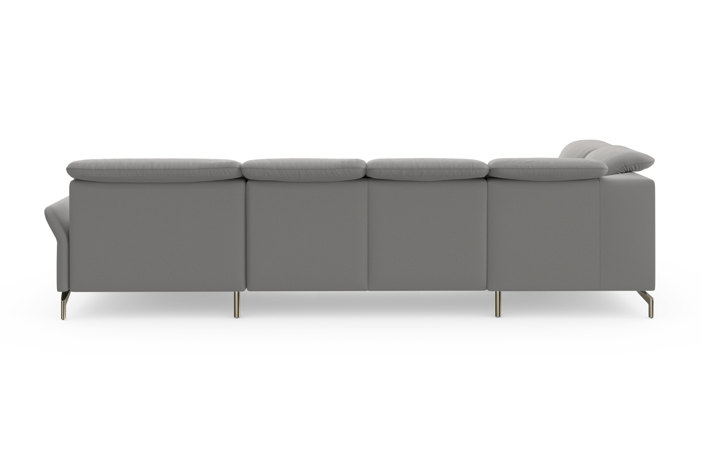 sit&more Wohnlandschaft »Fashion U-Form«, wahlweise mit Kopfteilverstellung, Vorziehsitz, motorisch, Nickelfüße