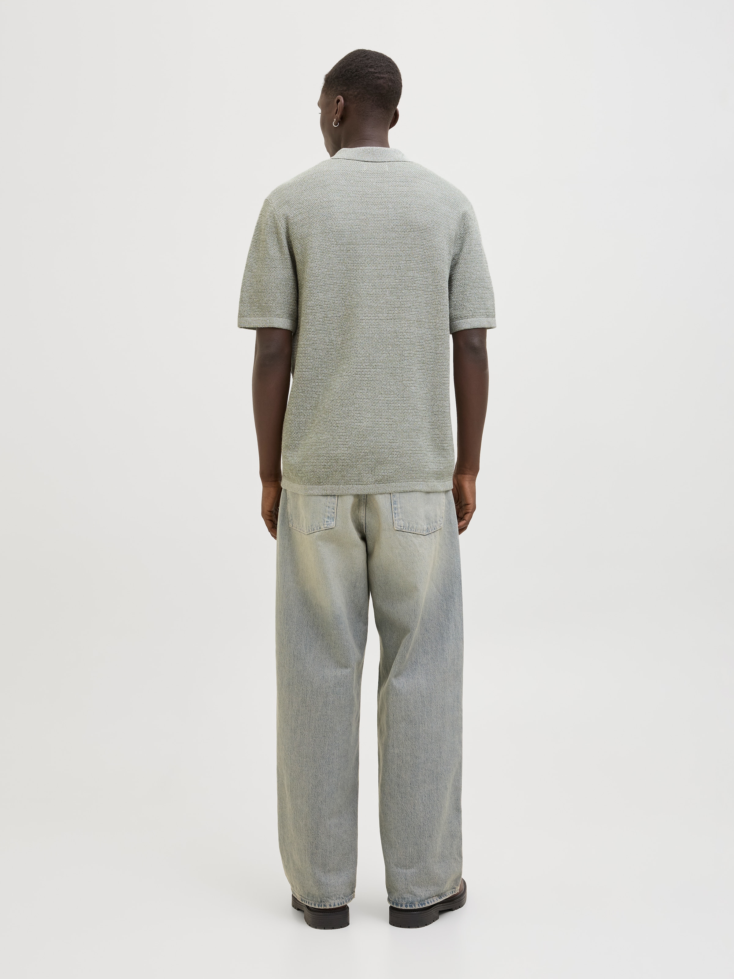 Jack & Jones Kurzarmpullover »JJEGEORGE KNIT POLO SS SN«, mit Polo Kragen