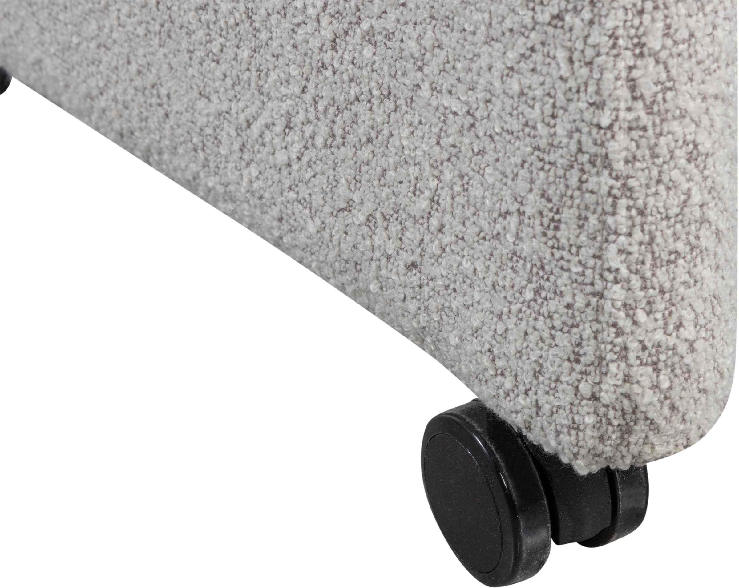 WOOOD Esszimmerstuhl »Lyric mit Ceyo-Bouclé-Bezug und Rollen B 59 x T 58 x H 79 cm« () Tragkraft 120 kg, Hohe Verschleißfestigkeit, montiert geliefert